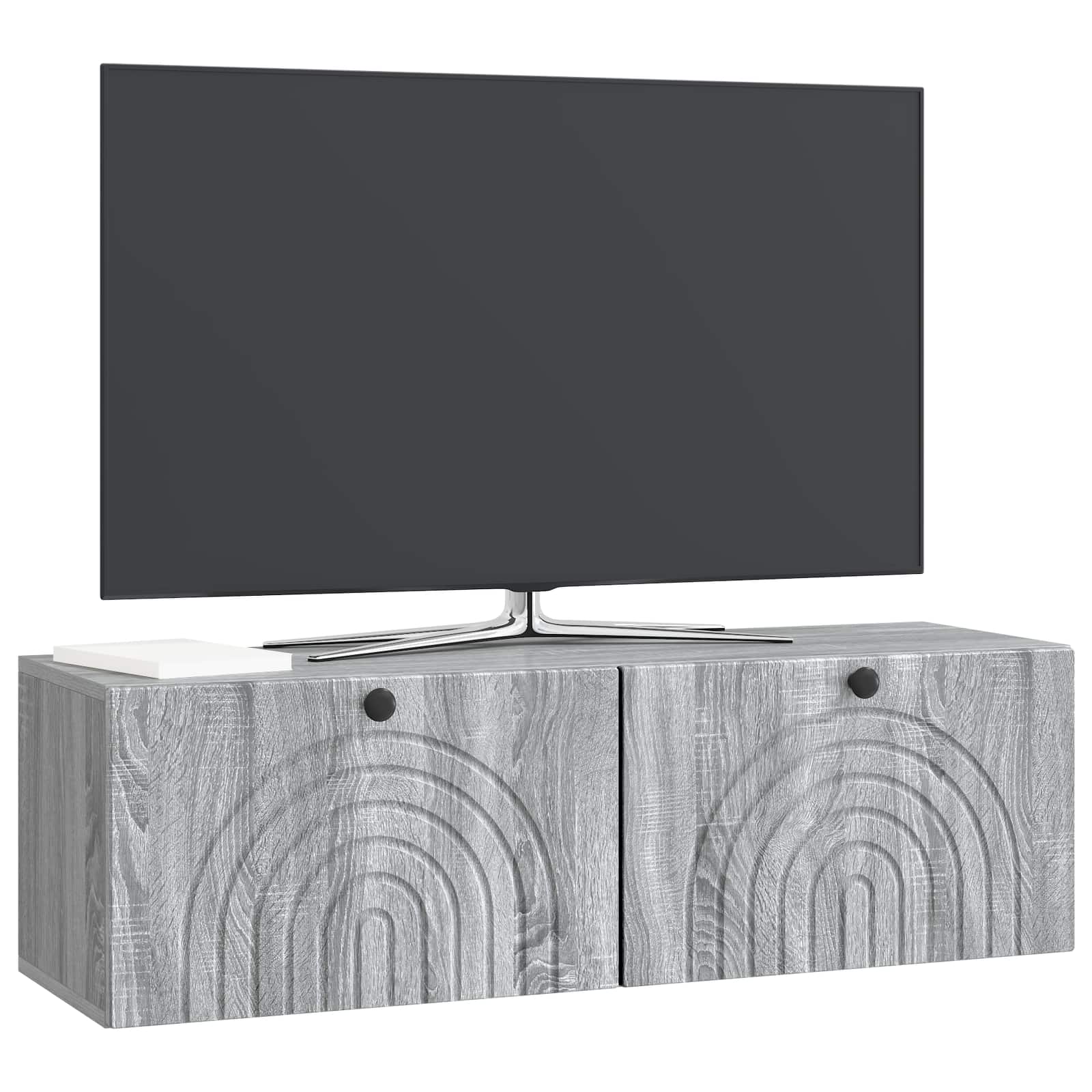Meuble TV mural Sonoma gris 98 x 31 x 30 cm Bois d'ingénierie - XIOS