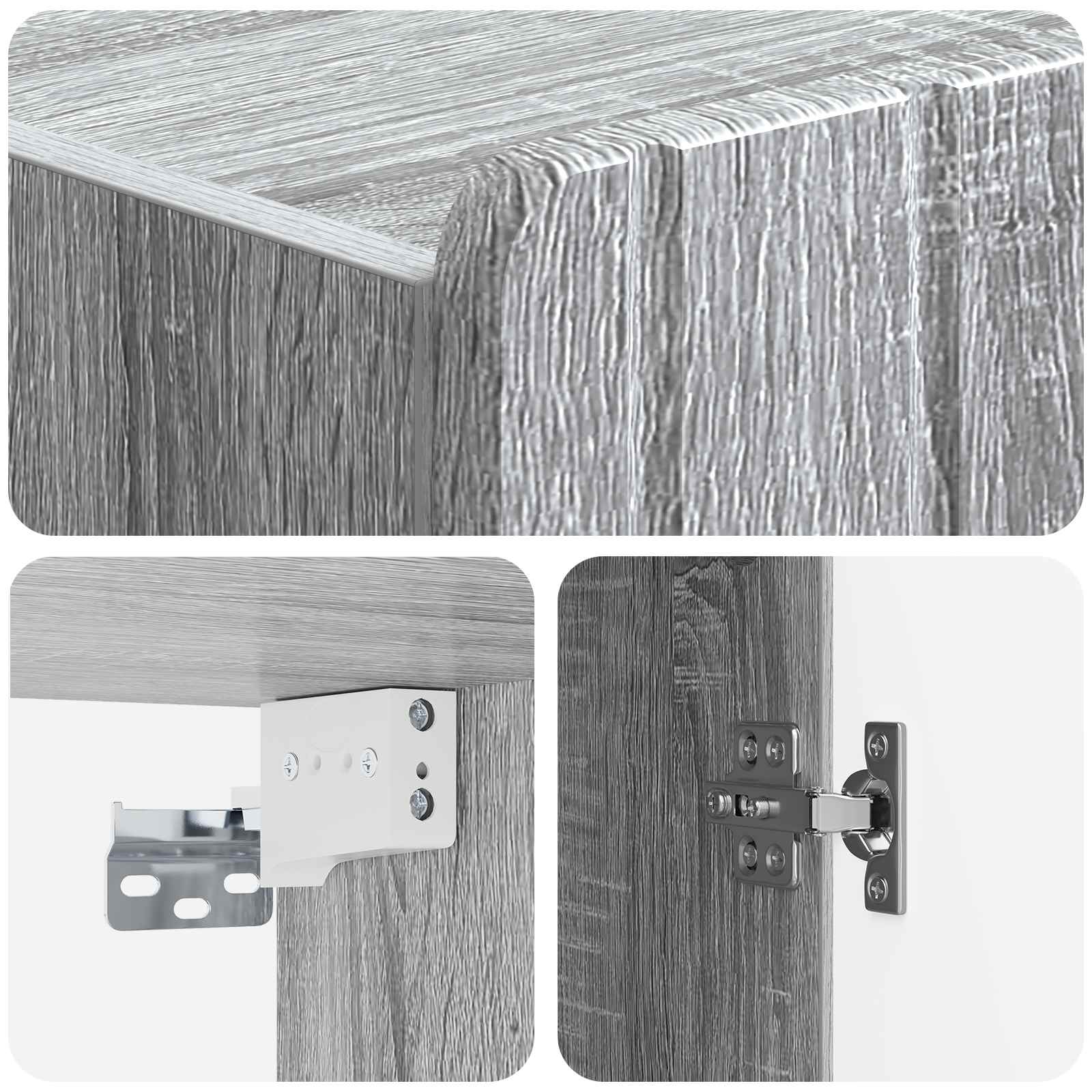 Armoire Murale Sonoma gris 59 x 31 x 64 cm Bois d'ingénierie - XIOS