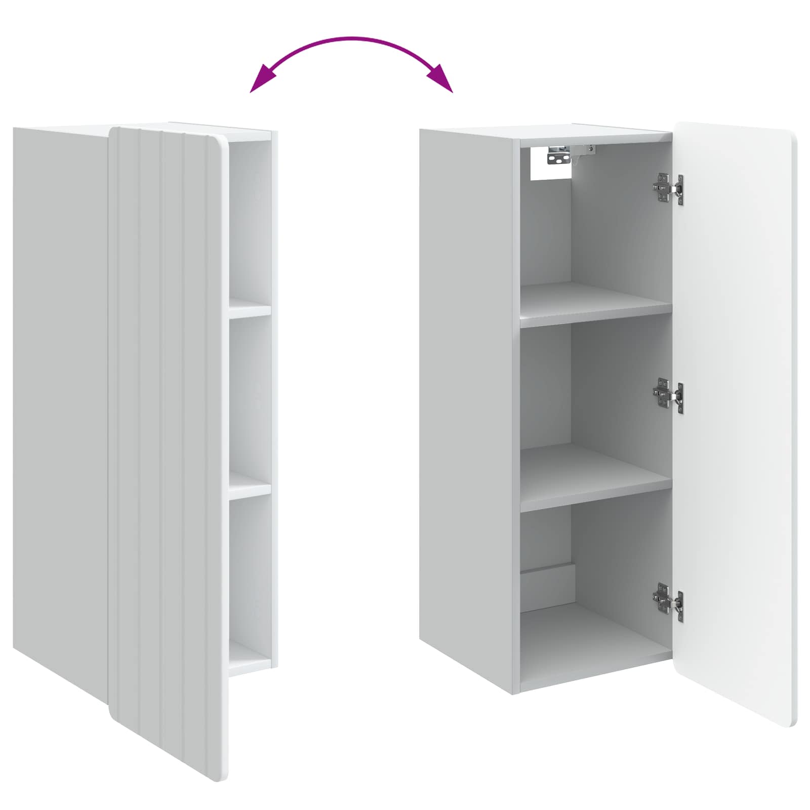 Armoire Murale Blanc 33 x 34,5 x 94 cm Bois d'ingénierie - XIOS