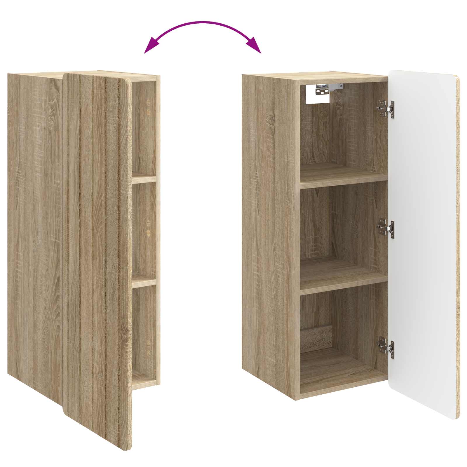 Armoire Murale Chêne Sonoma 33 x 34,5 x 94 cm Bois d'ingénierie - XIOS