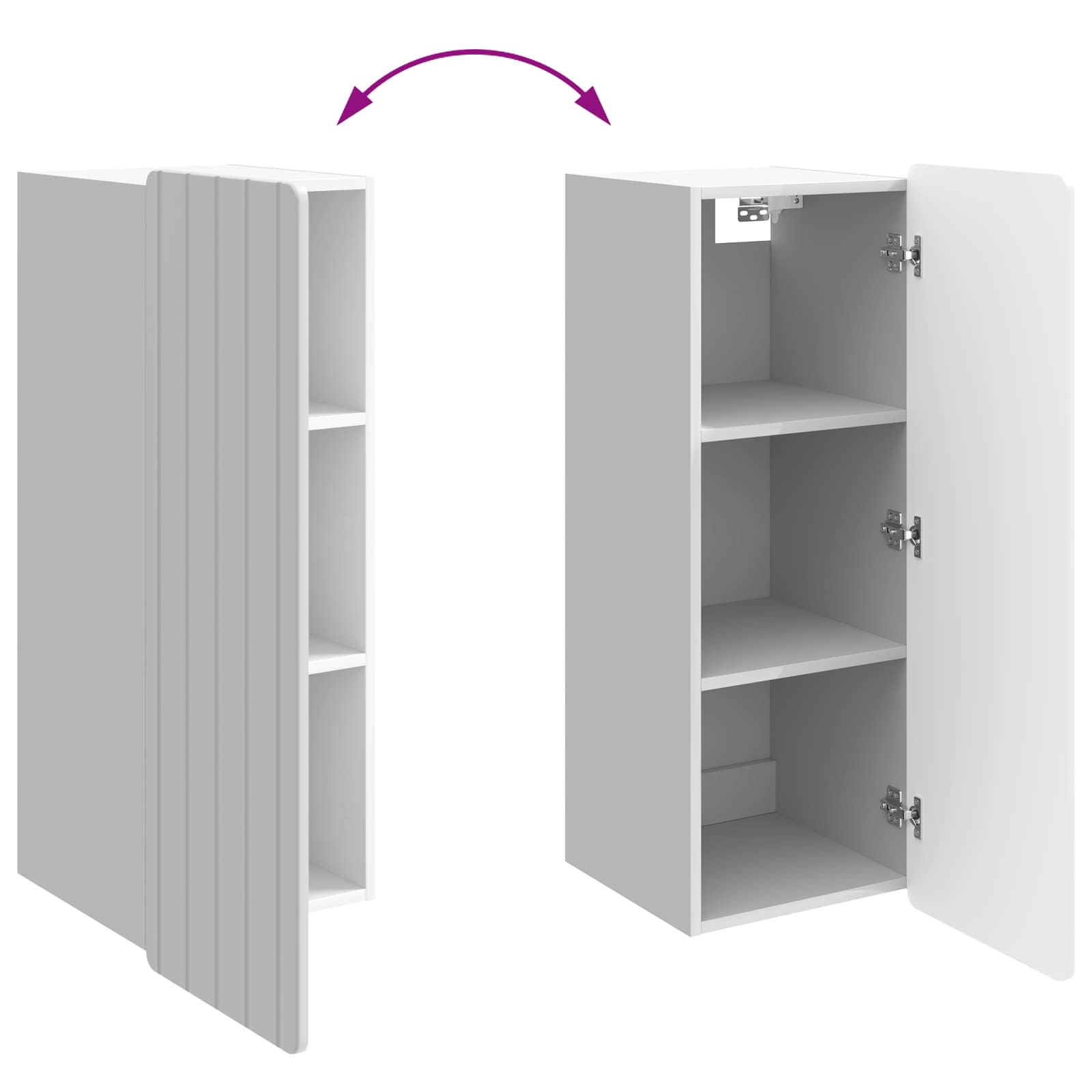 Armoire Murale Blanc brillant 33 x 34,5 x 94 cm - XIOS