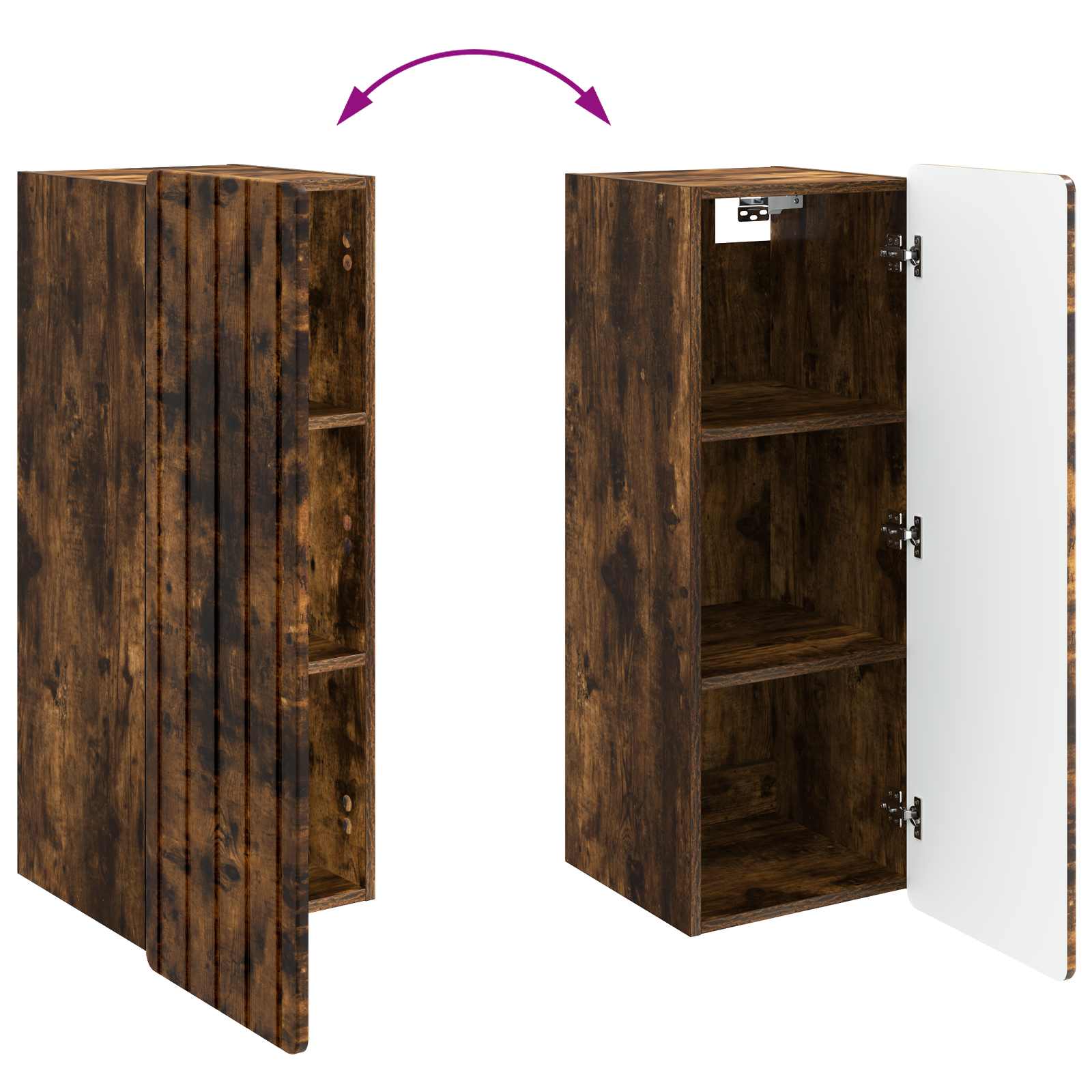 Armoire Murale Chêne fumé 33 x 34,5 x 94 cm Bois d'ingénierie - XIOS
