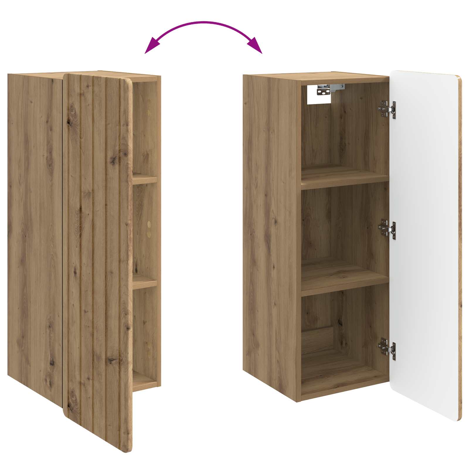 Armoire Murale Chêne artisanal 33 x 34,5 x 94 cm - XIOS