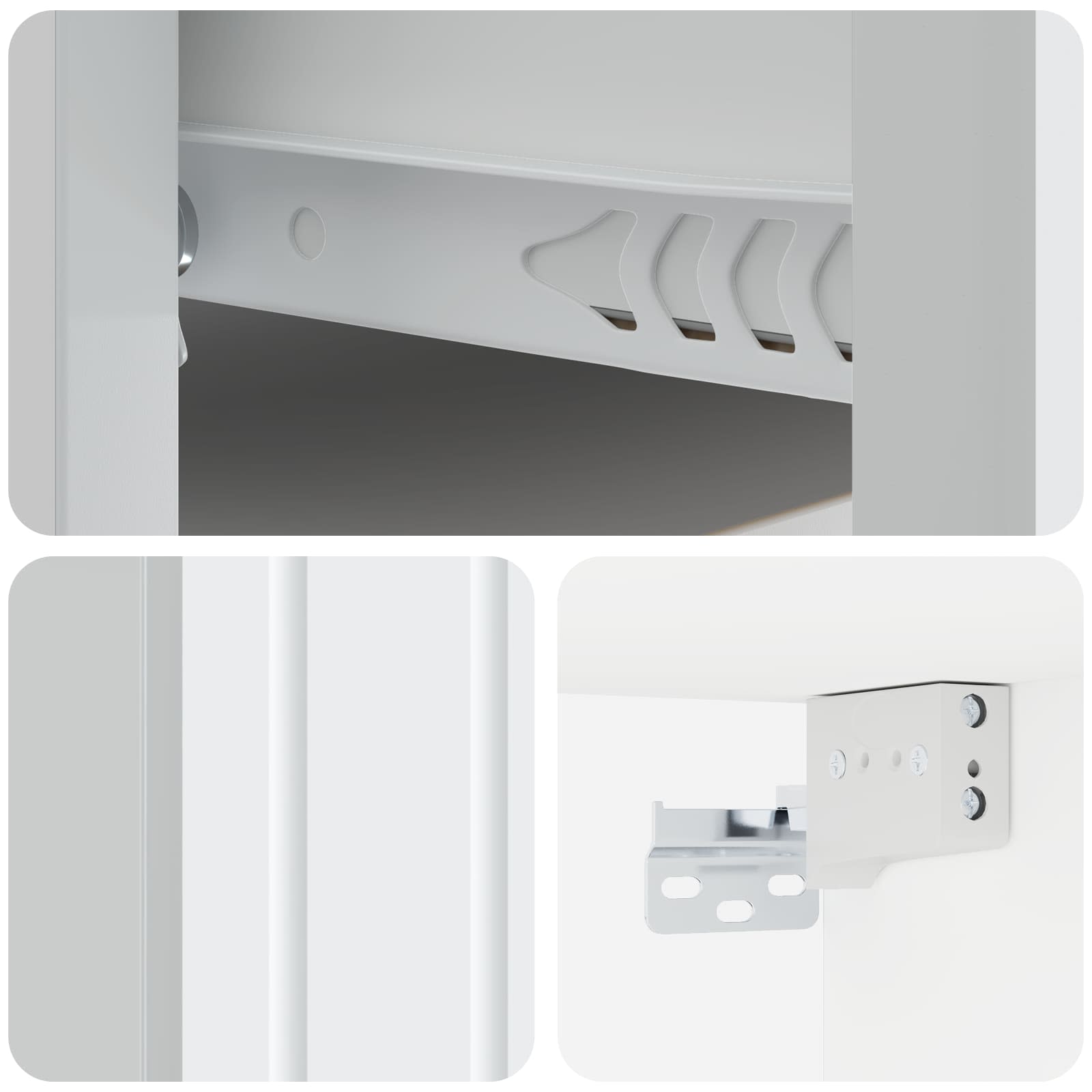Cabinet de chevet mural 2 pcs Blanc 33 x 34,5 x 24 cm - XIOS