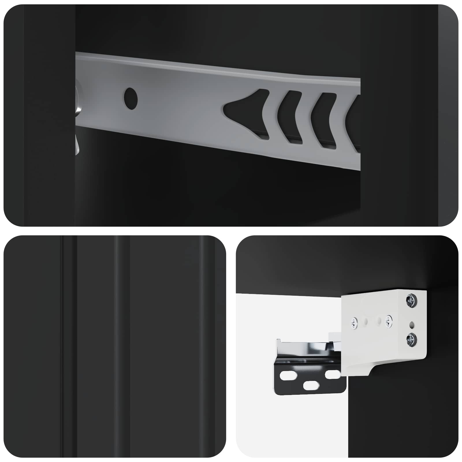 Cabinet de chevet mural 2 pcs Noir 33 x 34,5 x 24 cm - XIOS