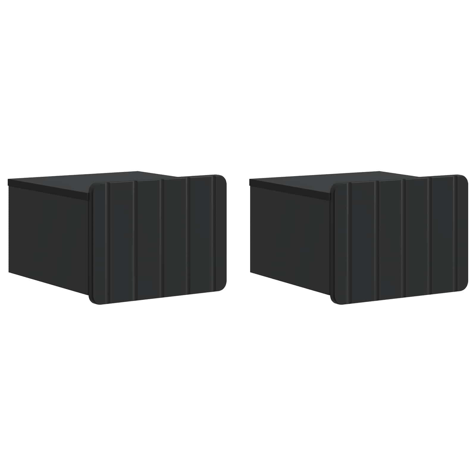 Cabinet de chevet mural 2 pcs Noir 33 x 34,5 x 24 cm - XIOS
