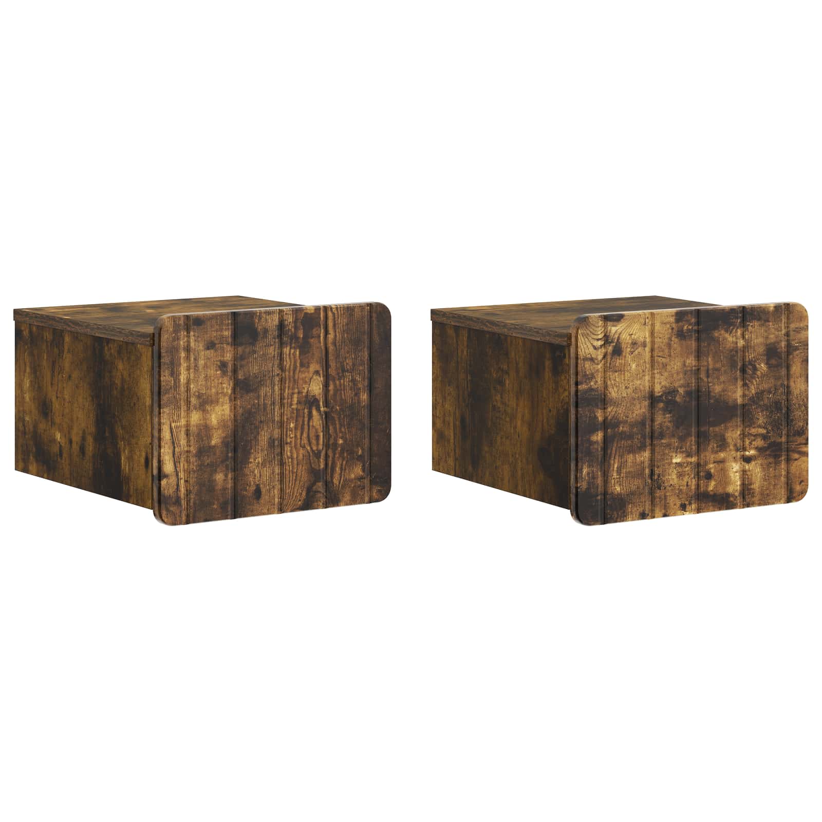 Cabinet de chevet mural 2 pcs Chêne fumé 33 x 34,5 x 24 cm - XIOS