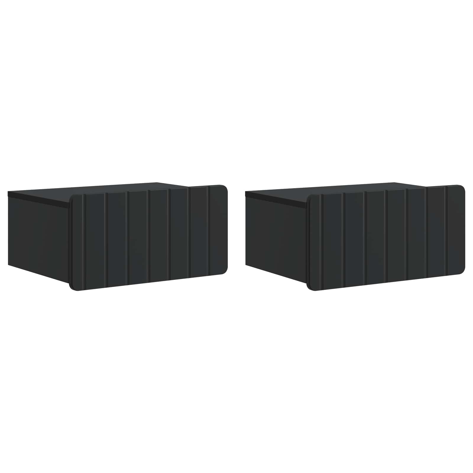 Cabinet de chevet mural 2 pcs Noir 49 x 34,5 x 24 cm - XIOS