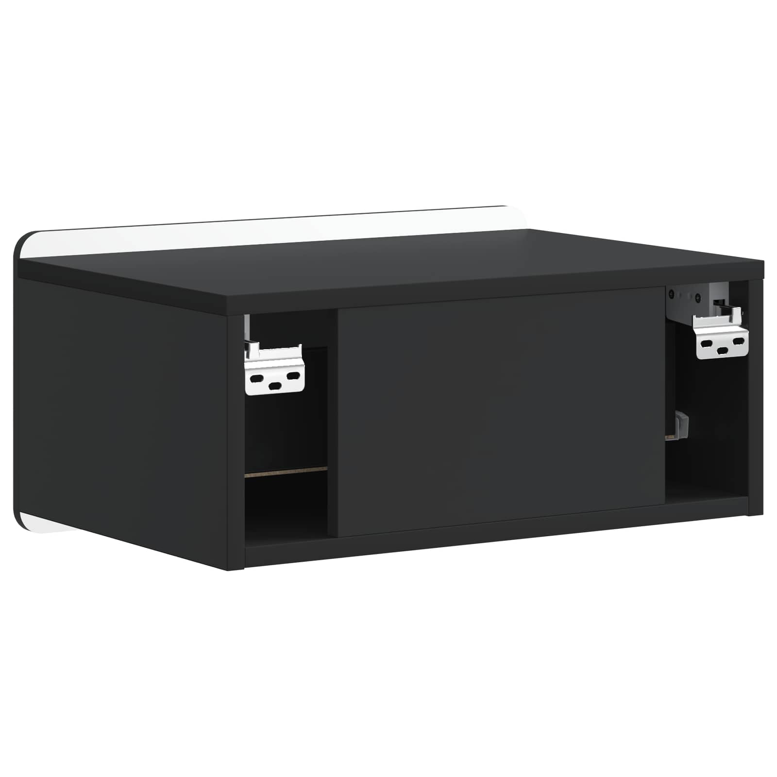 Cabinet de chevet mural 2 pcs Noir 49 x 34,5 x 24 cm - XIOS