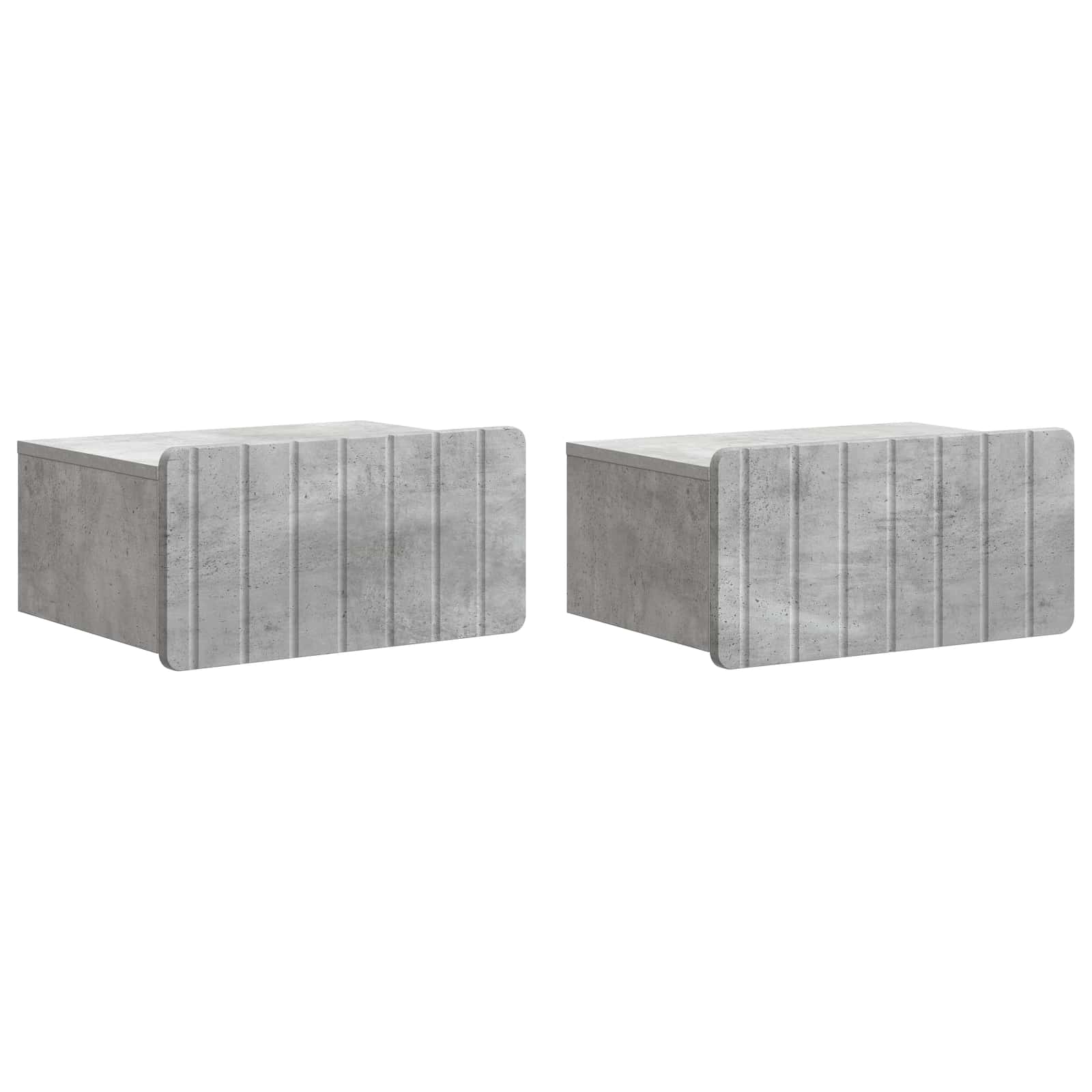 Cabinet de chevet mural 2 pcs Gris béton 49 x 34,5 x 24 cm - XIOS