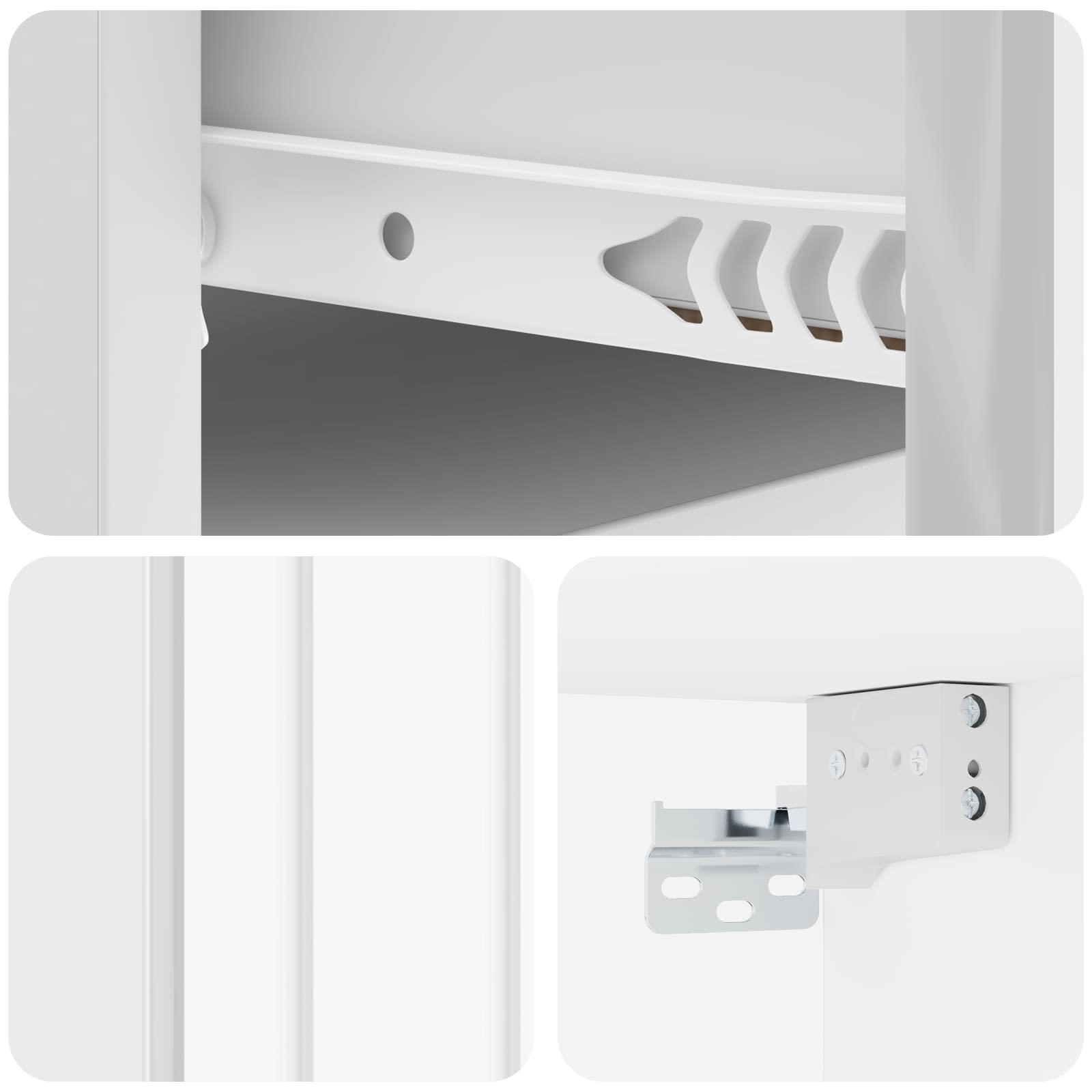Cabinet de chevet mural 2 pcs Blanc brillant 49 x 34,5 x 24 cm - XIOS