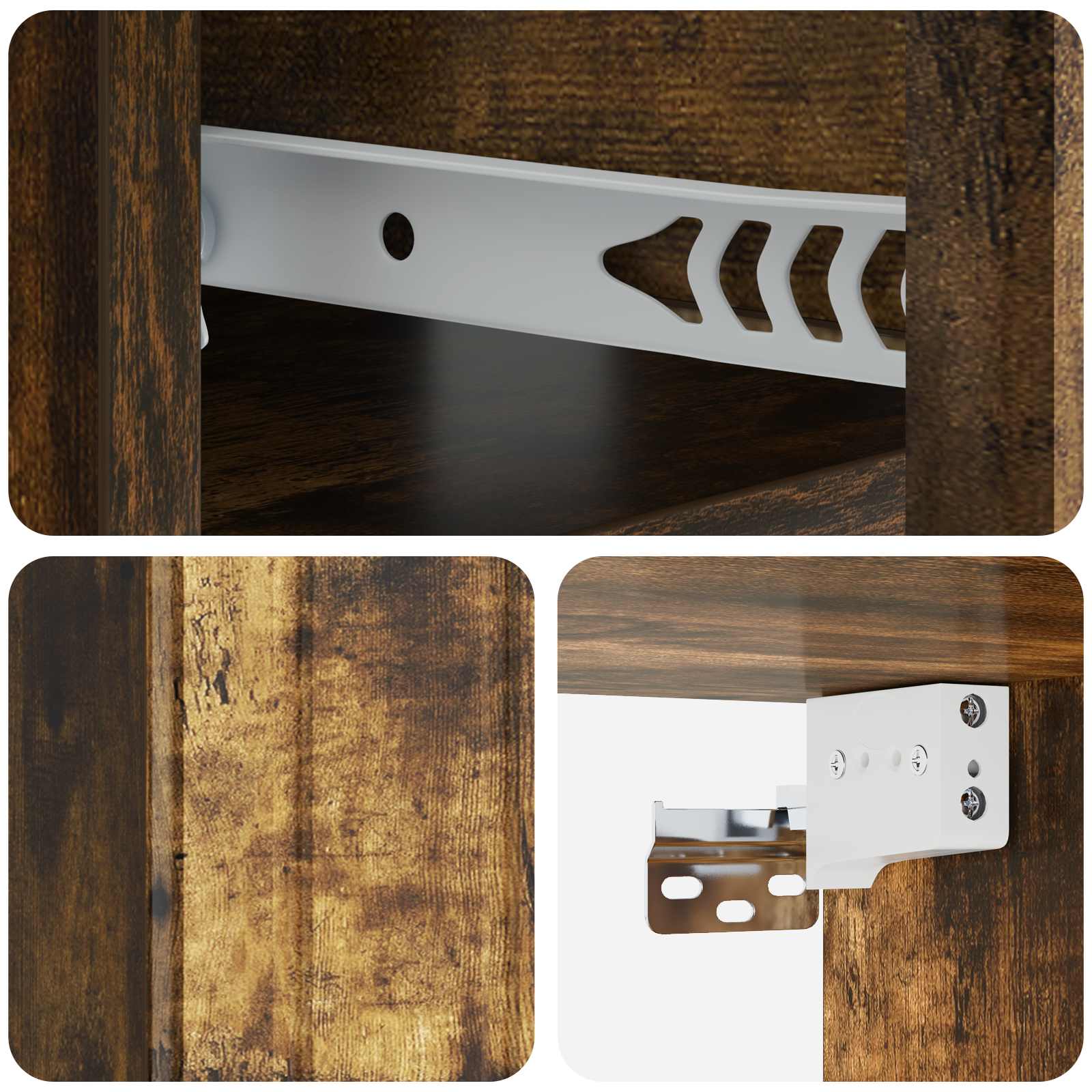 Cabinet de chevet mural 2 pcs Chêne fumé 49 x 34,5 x 24 cm - XIOS