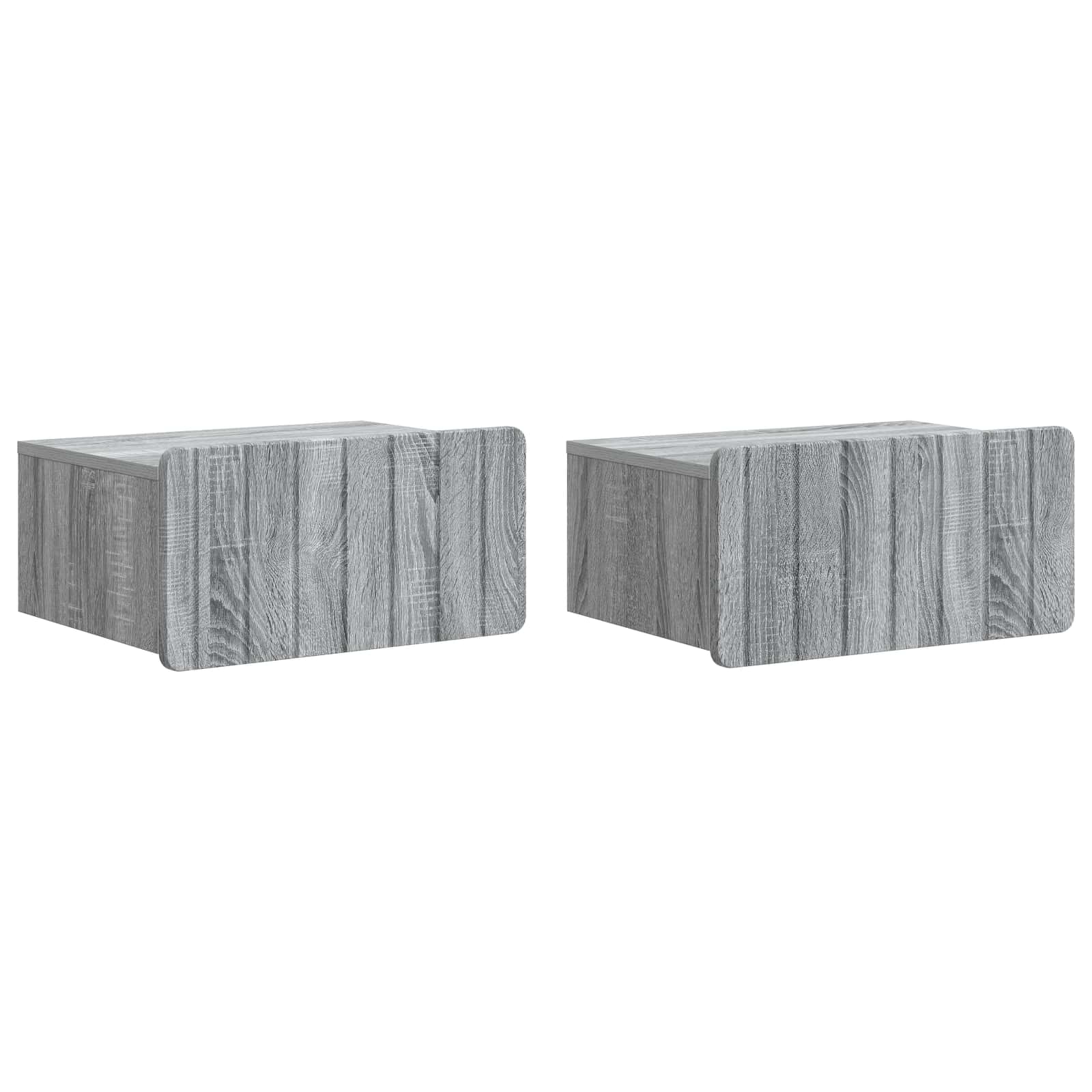 Cabinet de chevet mural 2 pcs Sonoma gris 49 x 34,5 x 24 cm - XIOS