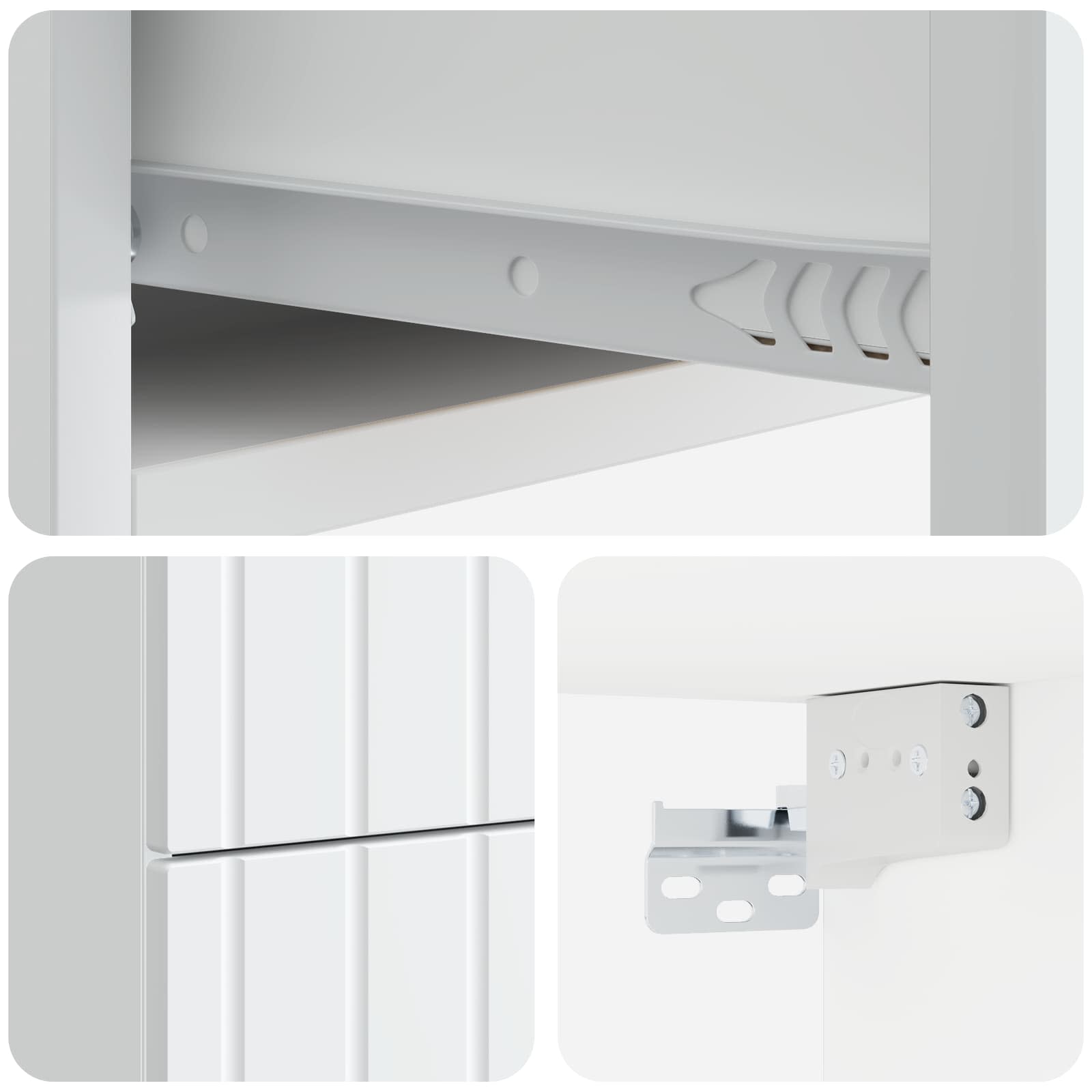 Cabinet de chevet mural 2 pcs Blanc 33 x 34,5 x 43 cm - XIOS