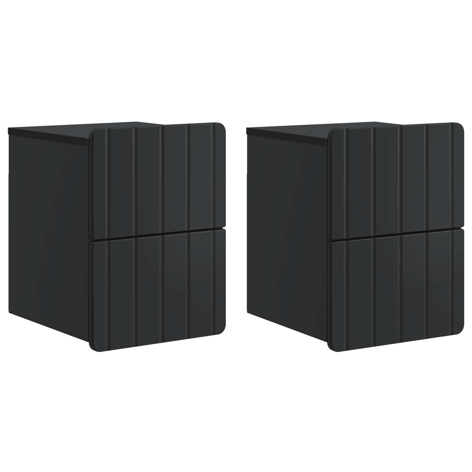 Cabinet de chevet mural 2 pcs Noir 33 x 34,5 x 43 cm - XIOS
