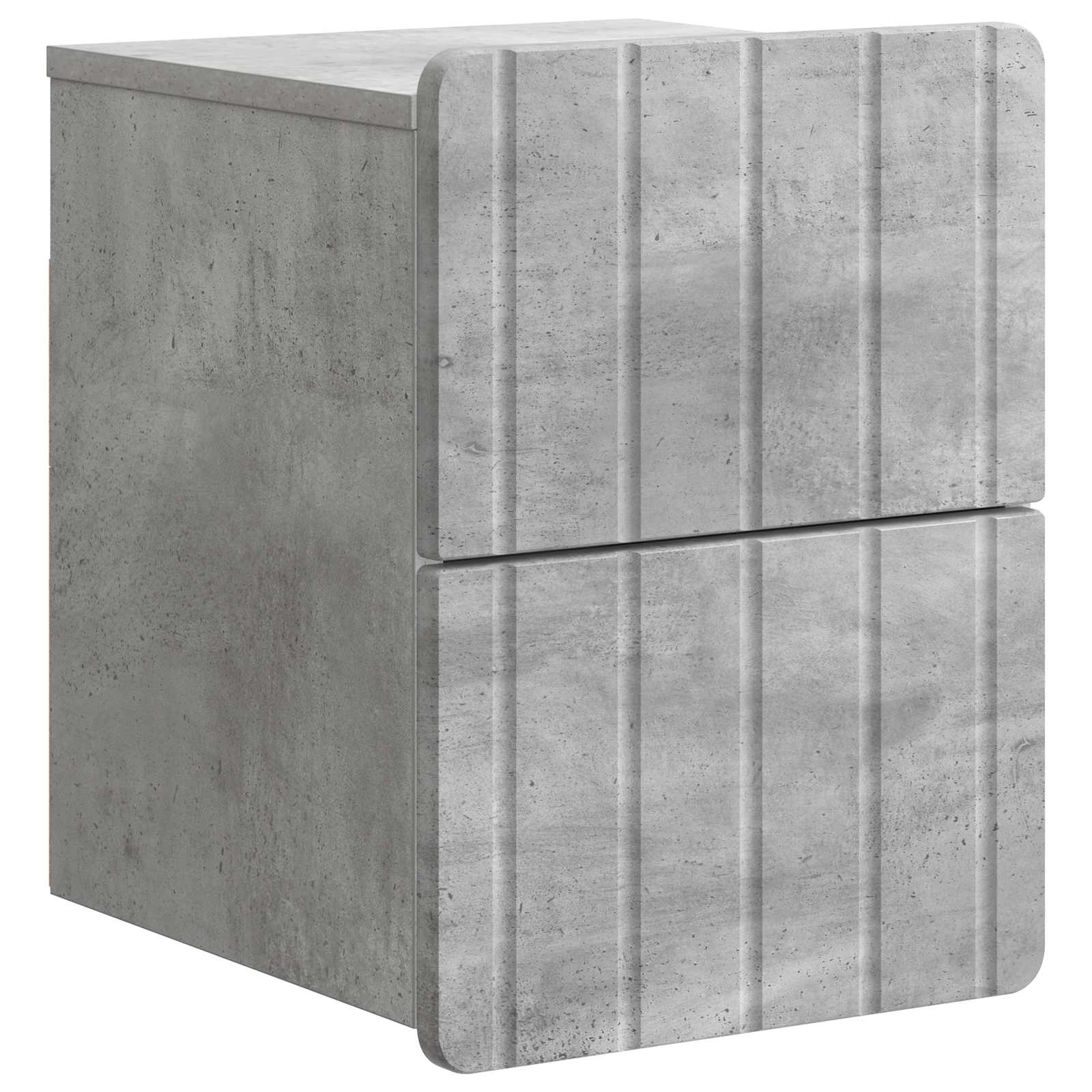 Cabinet de chevet mural 2 pcs Gris béton 33 x 34,5 x 43 cm - XIOS