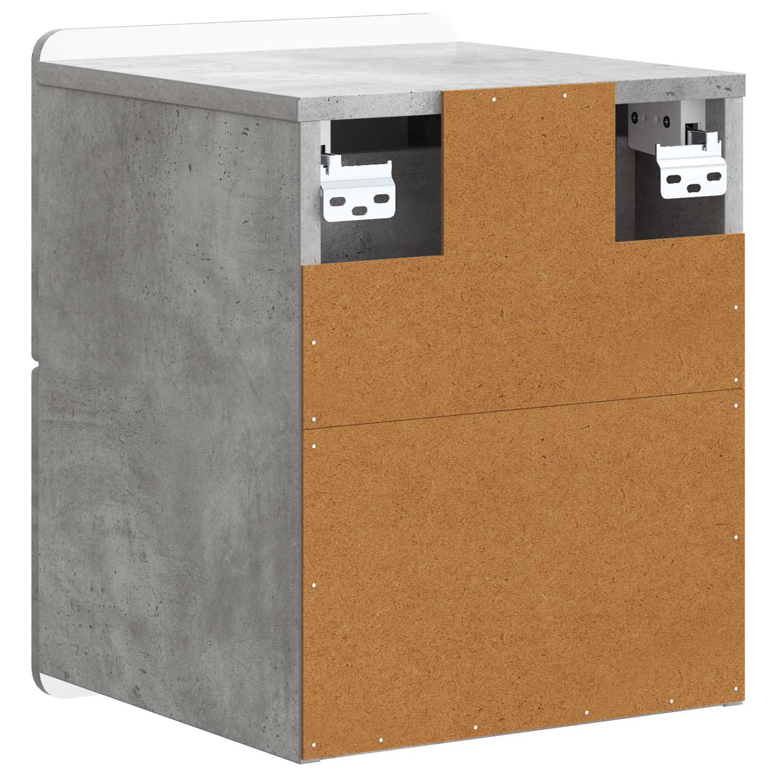Cabinet de chevet mural 2 pcs Gris béton 33 x 34,5 x 43 cm - XIOS