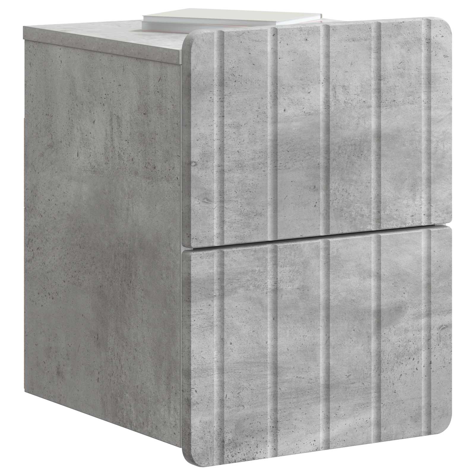 Cabinet de chevet mural 2 pcs Gris béton 33 x 34,5 x 43 cm - XIOS