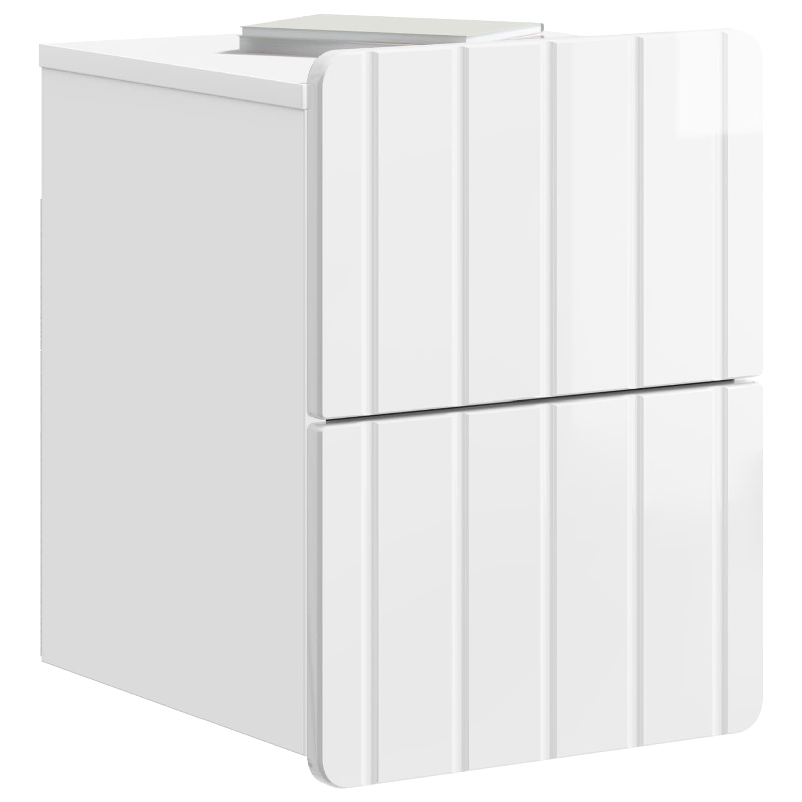 Cabinet de chevet mural 2 pcs Blanc brillant 33 x 34,5 x 43 cm - XIOS