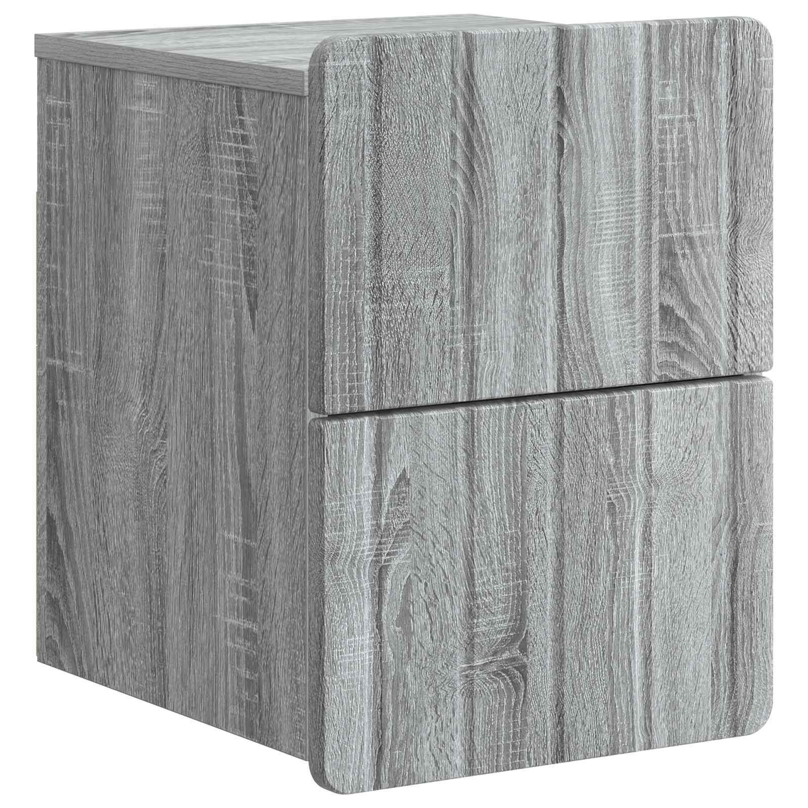 Cabinet de chevet mural 2 pcs Sonoma gris 33 x 34,5 x 43 cm - XIOS