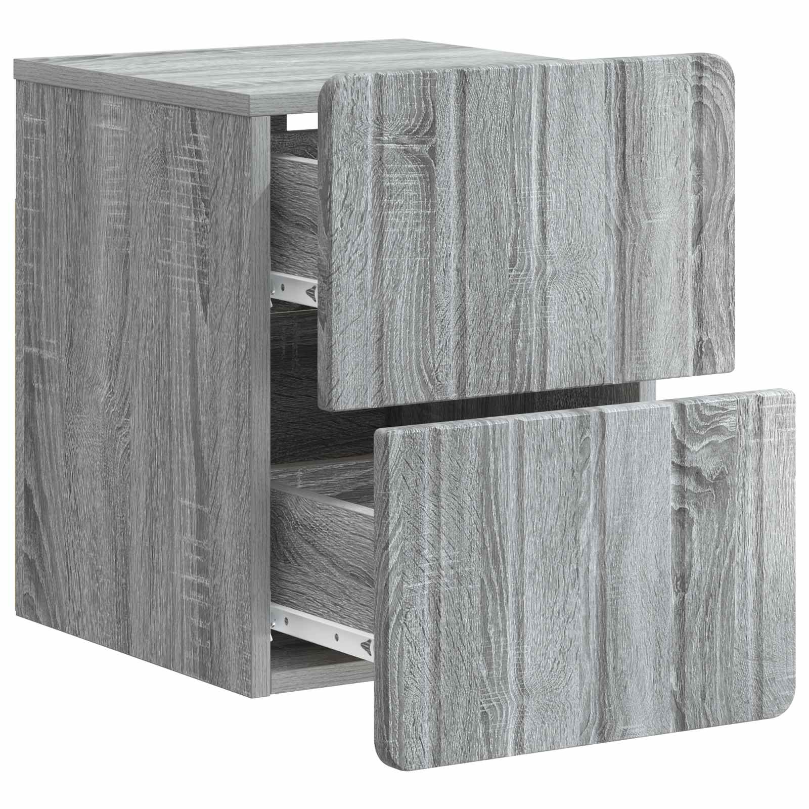 Cabinet de chevet mural 2 pcs Sonoma gris 33 x 34,5 x 43 cm - XIOS