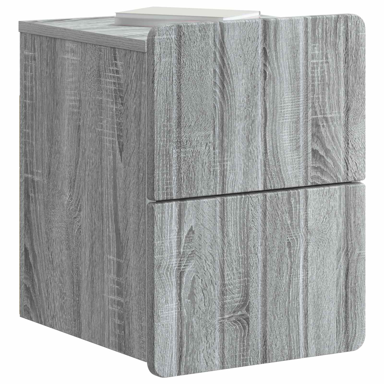 Cabinet de chevet mural 2 pcs Sonoma gris 33 x 34,5 x 43 cm - XIOS