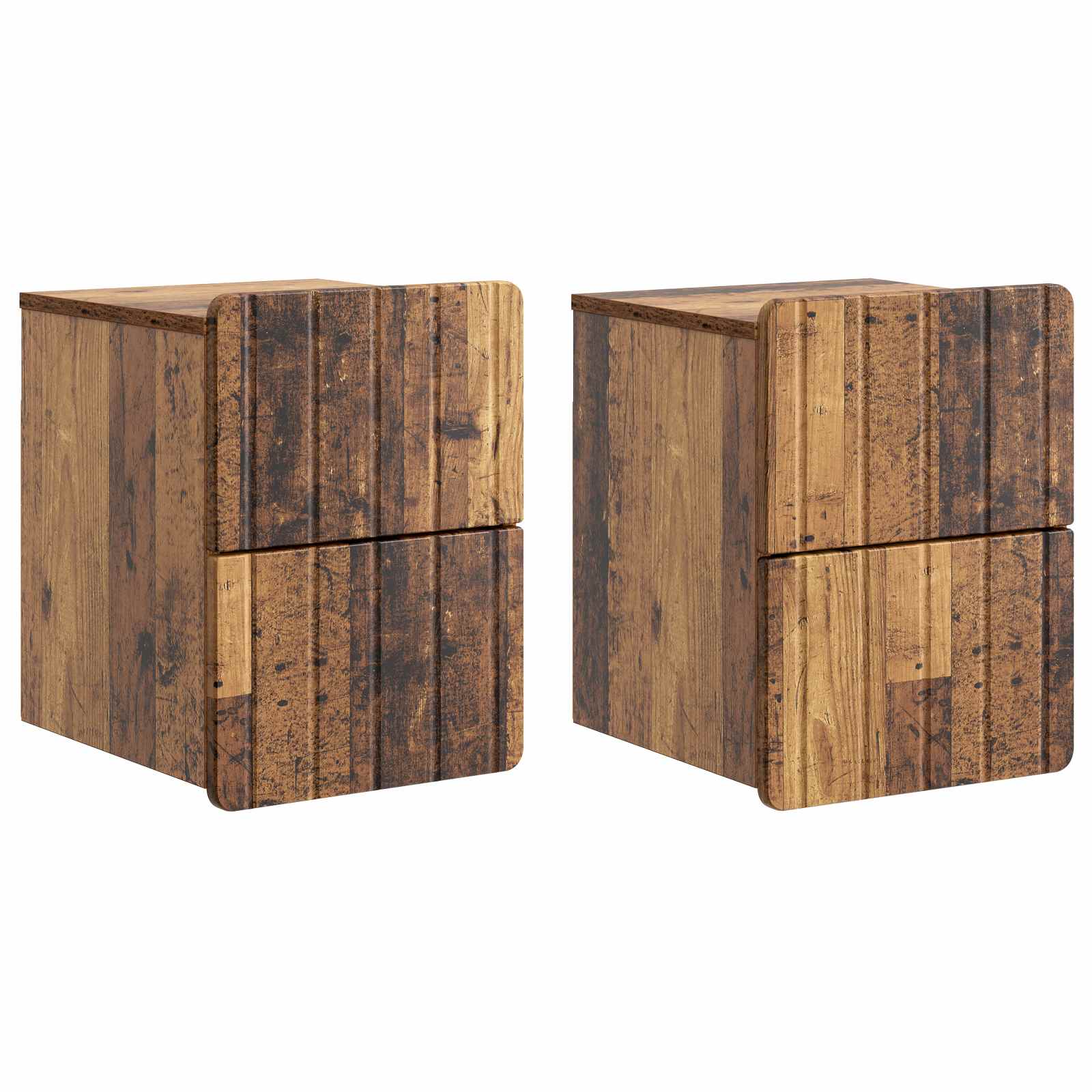 Cabinet de chevet mural 2 pcs Bois ancien 33 x 34,5 x 43 cm - XIOS