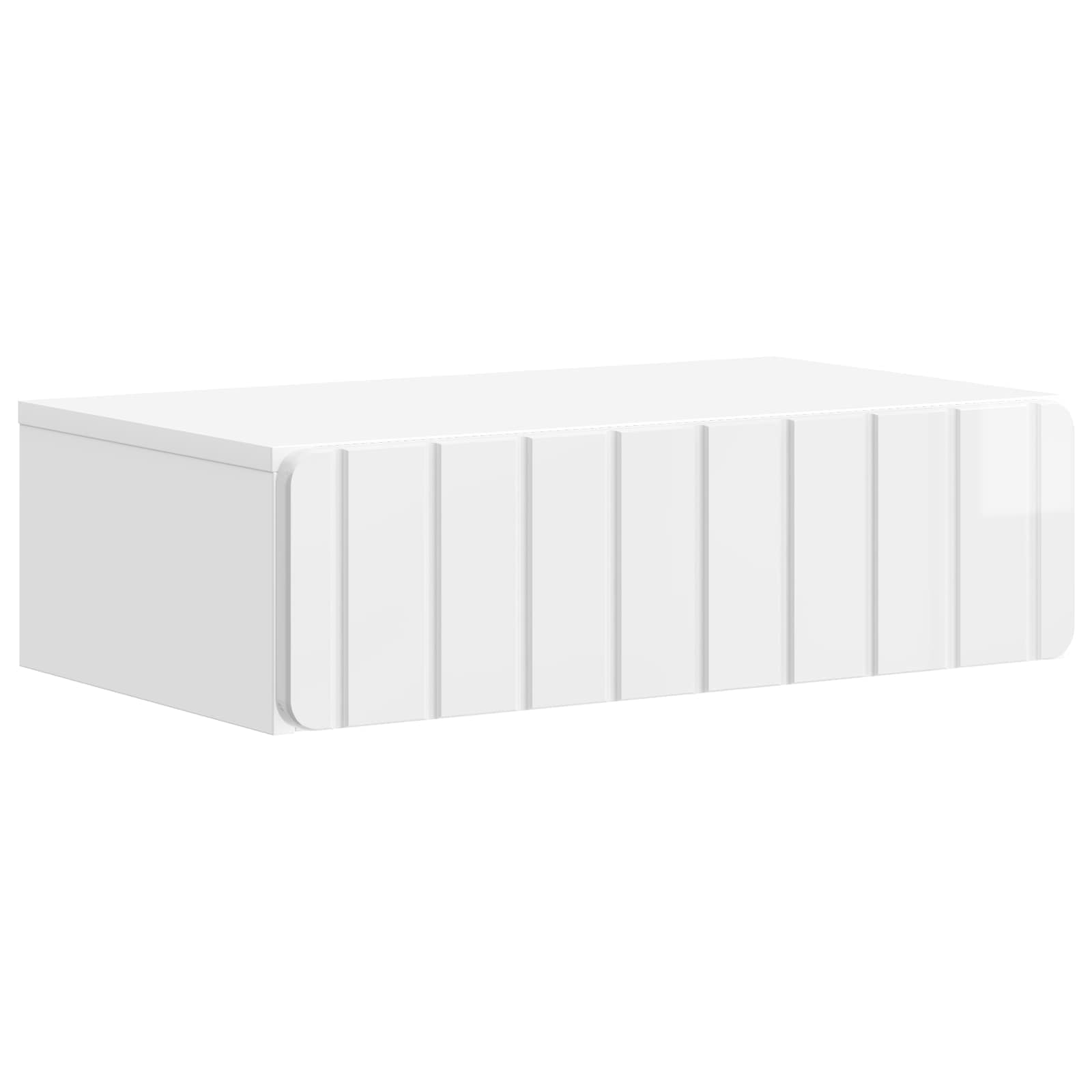 Table d'appoint murale Blanc brillant 59 x 34,5 x 17 cm