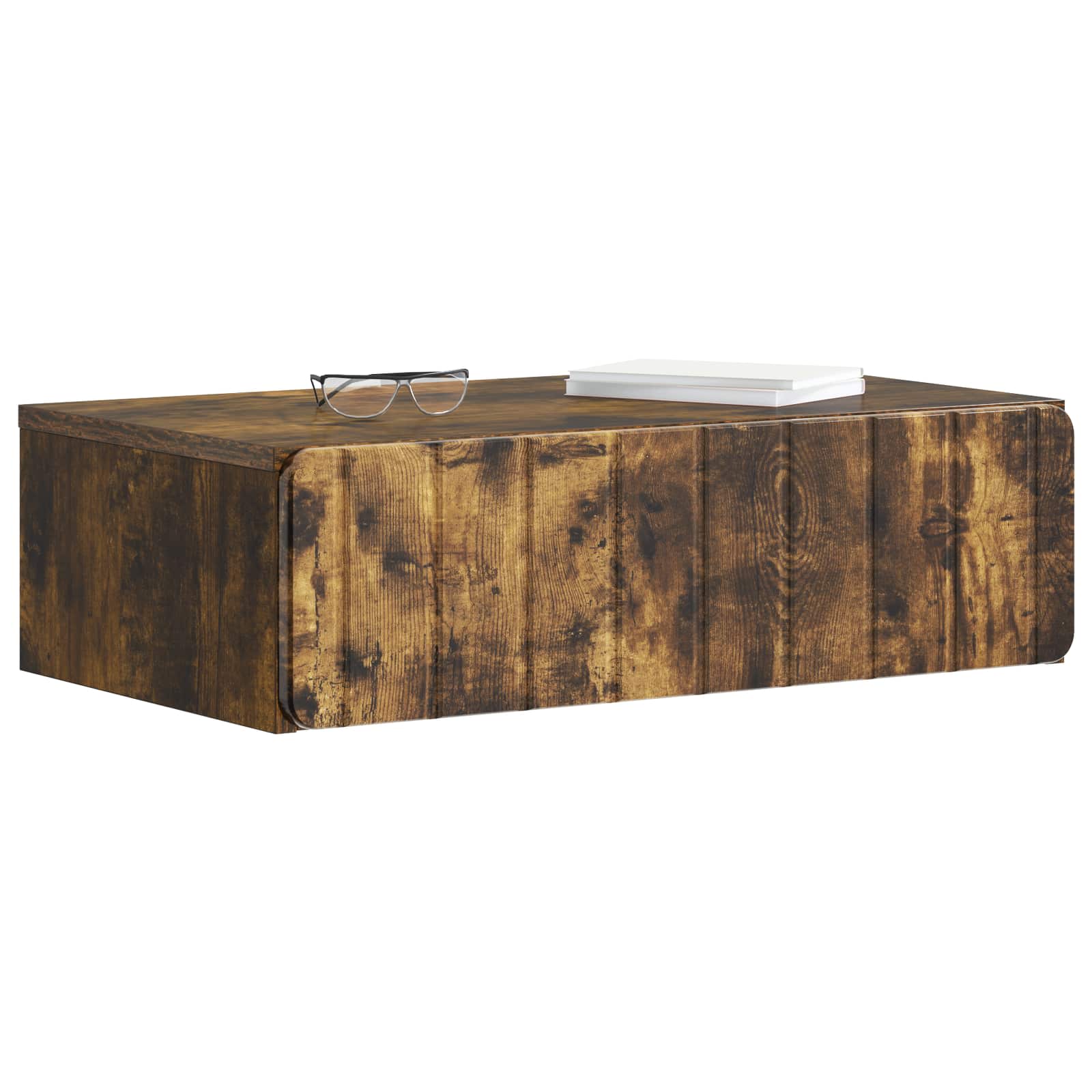 Table d'appoint murale Chêne fumé 59 x 34,5 x 17 cm - XIOS