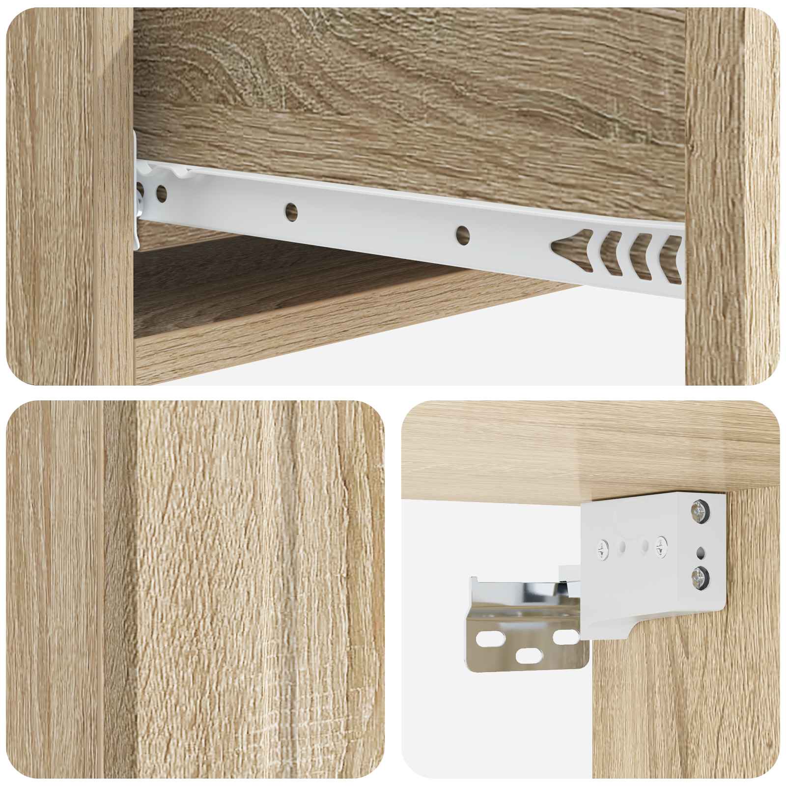 Table d'appoint murale Chêne Sonoma 87,5 x 34,5 x 17 cm - XIOS