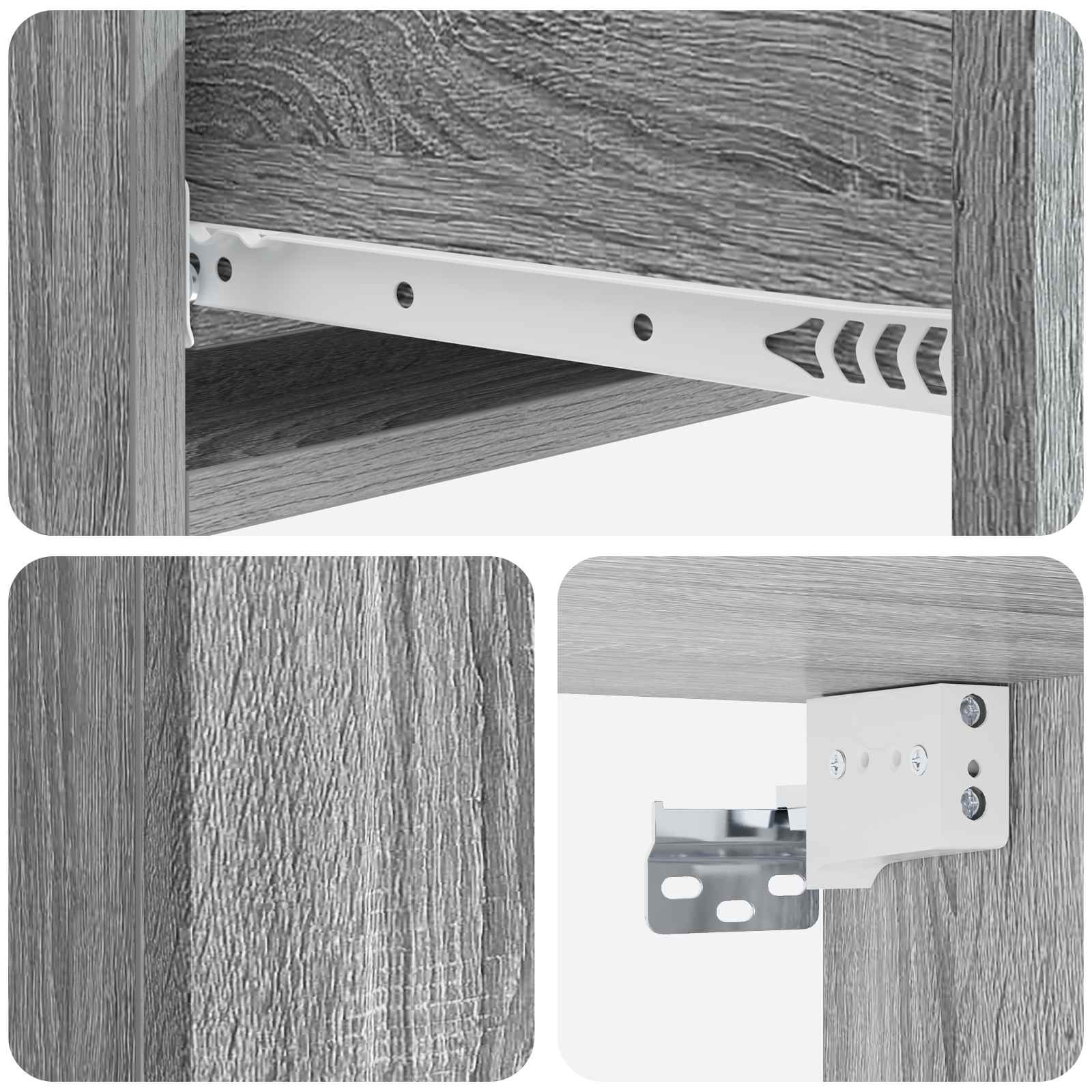 Table d'appoint murale Sonoma gris 87,5 x 34,5 x 17 cm - XIOS