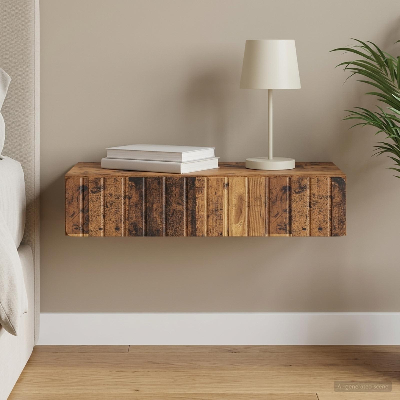 Table d'appoint murale Bois ancien 87,5 x 34,5 x 17 cm - XIOS