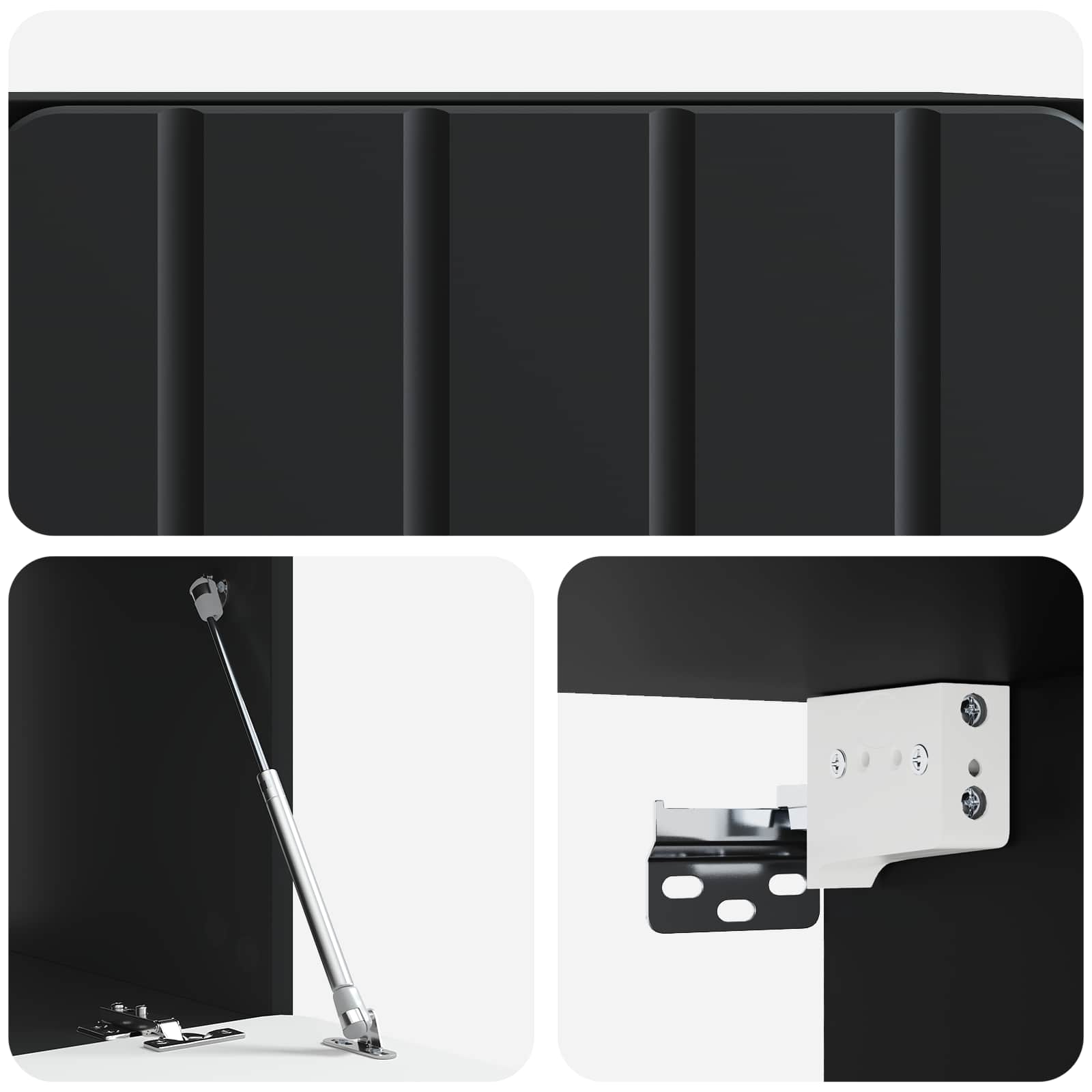 Meuble TV mural Noir 59,5 x 41 x 30 cm Bois d'ingénierie - XIOS