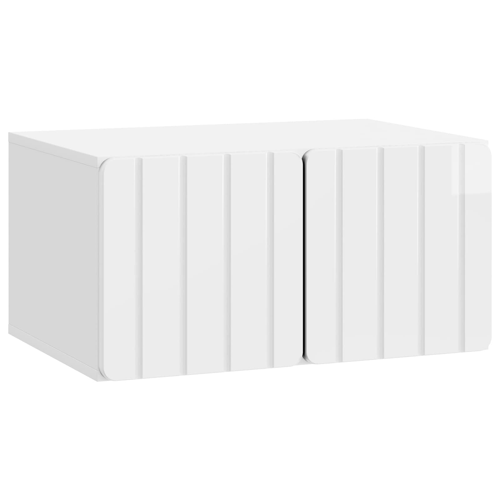 Meuble TV mural Montage mural Blanc brillant 59,5 x 41 x 30 cm - XIOS