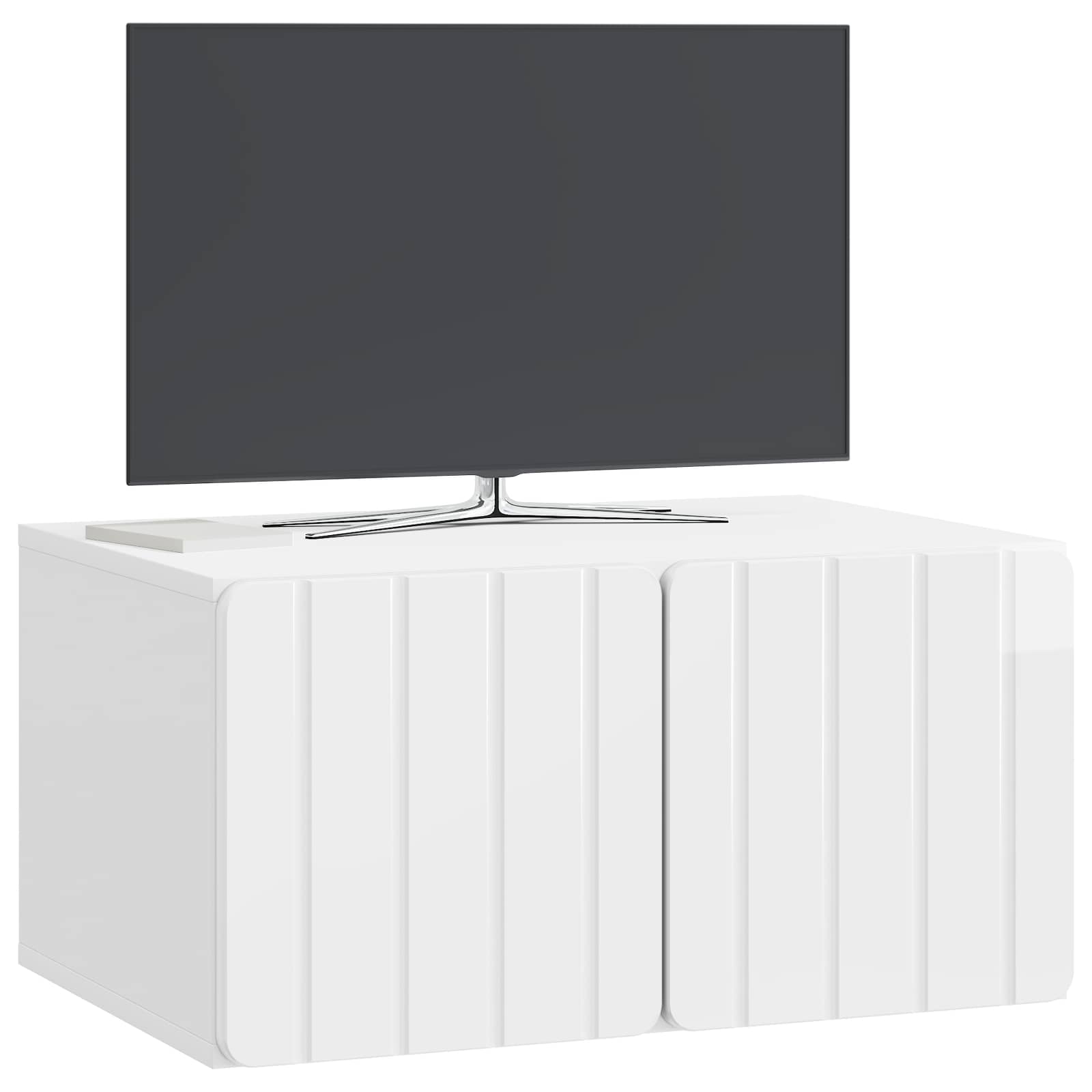 Meuble TV mural Montage mural Blanc brillant 59,5 x 41 x 30 cm - XIOS