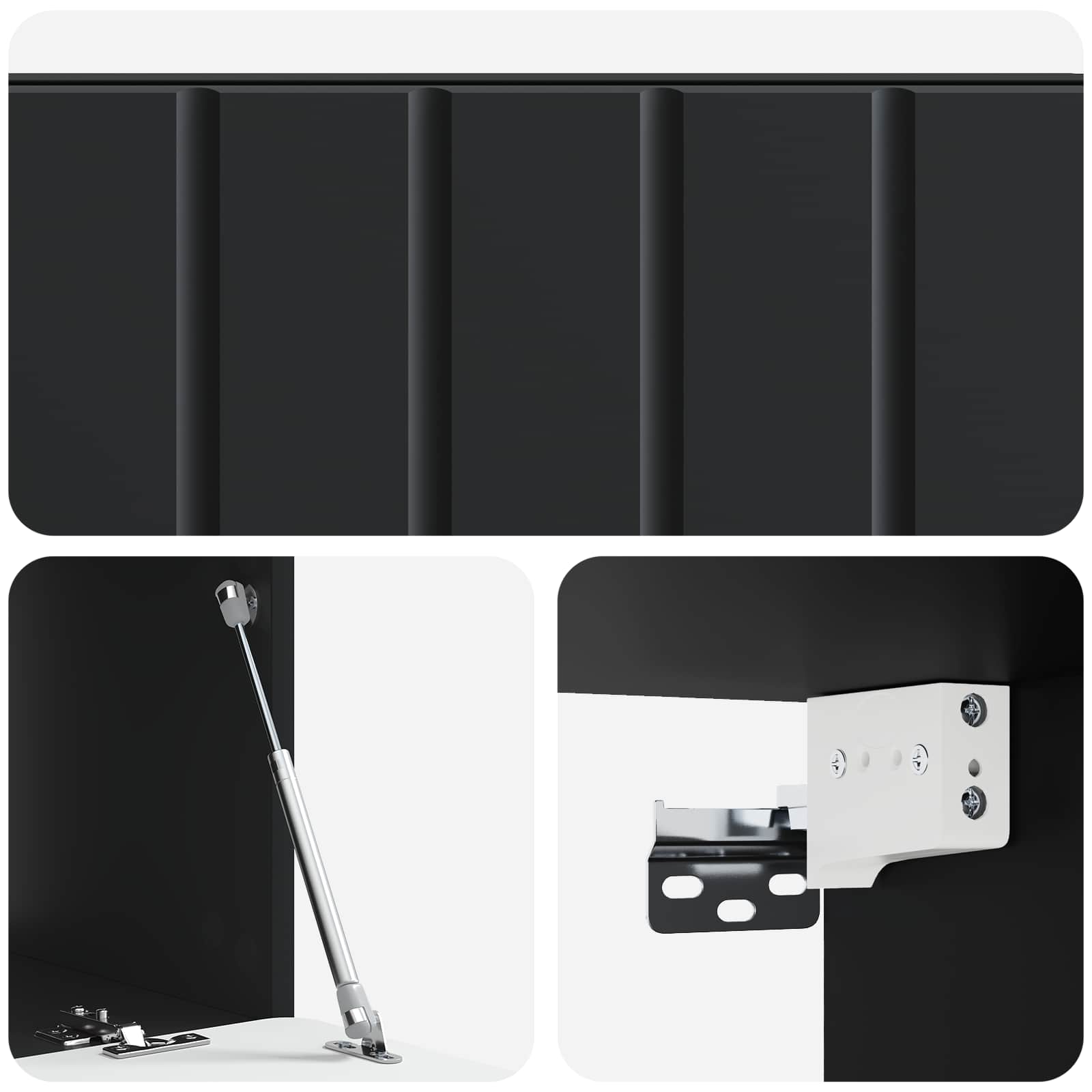 Meuble TV mural Noir 78,5 x 41 x 30 cm Bois d'ingénierie - XIOS