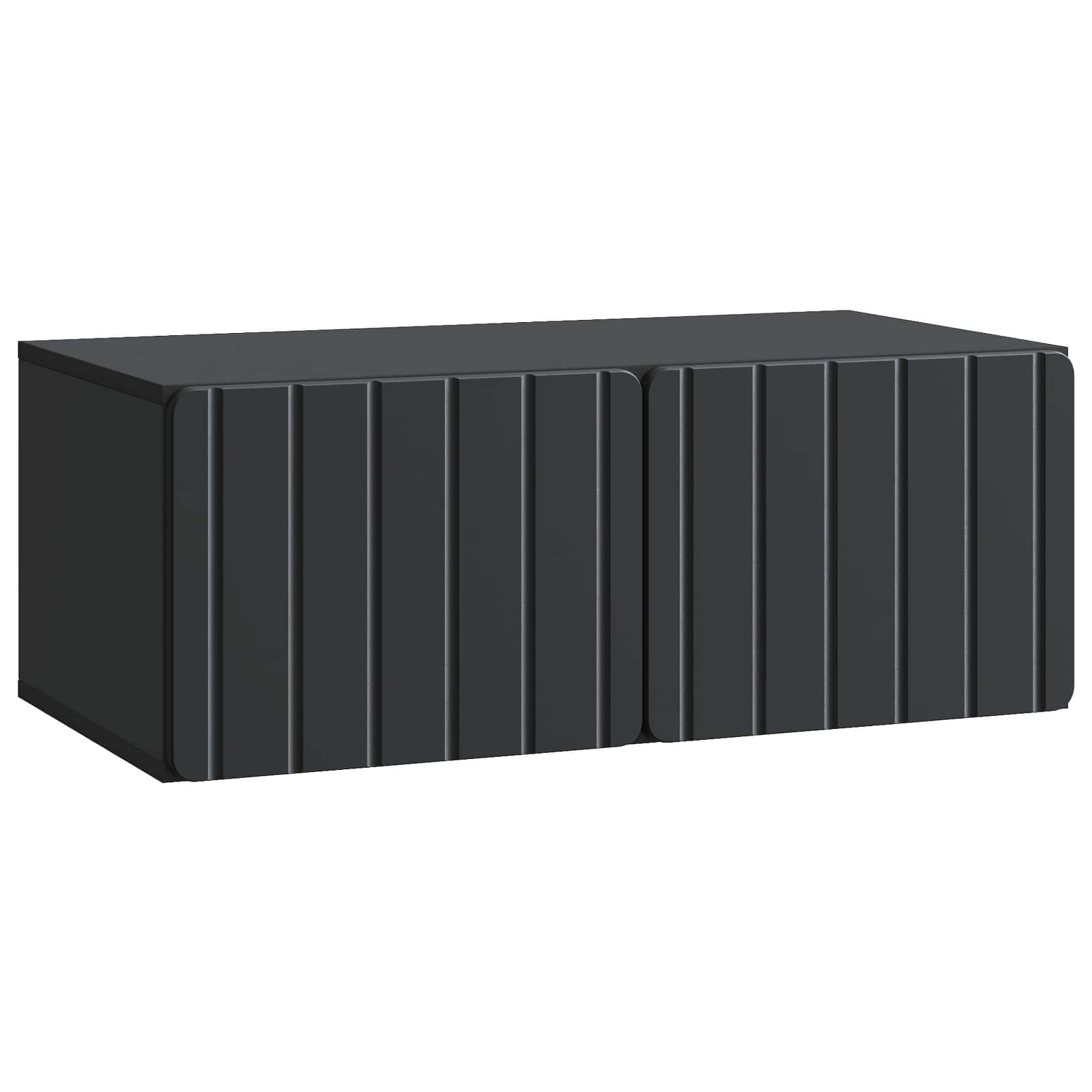 Meuble TV mural Noir 78,5 x 41 x 30 cm Bois d'ingénierie - XIOS