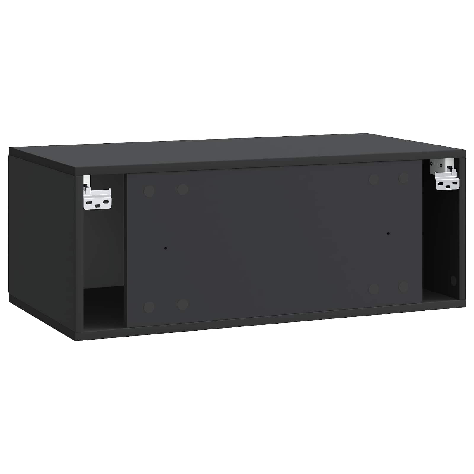 Meuble TV mural Noir 78,5 x 41 x 30 cm Bois d'ingénierie - XIOS