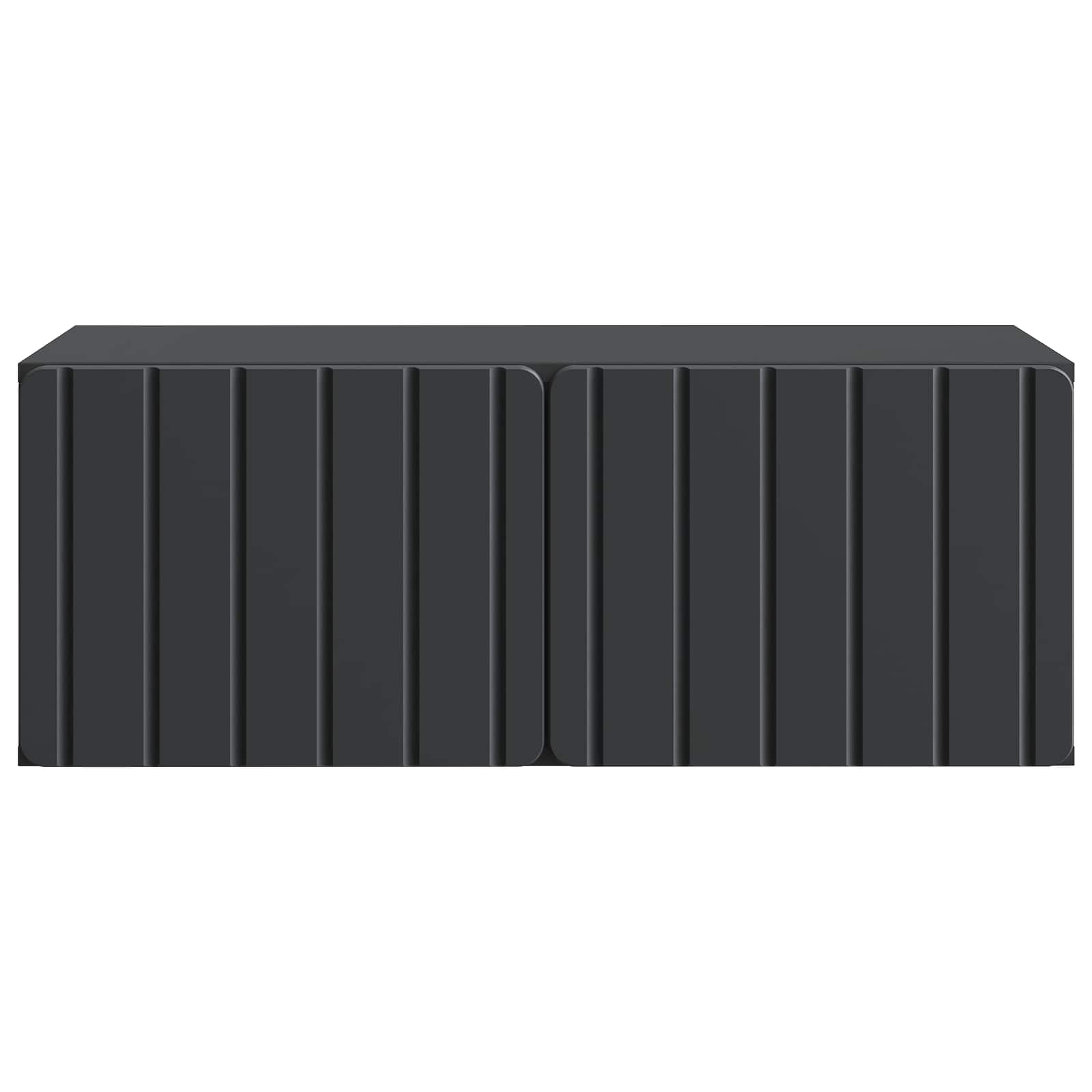 Meuble TV mural Noir 78,5 x 41 x 30 cm Bois d'ingénierie - XIOS