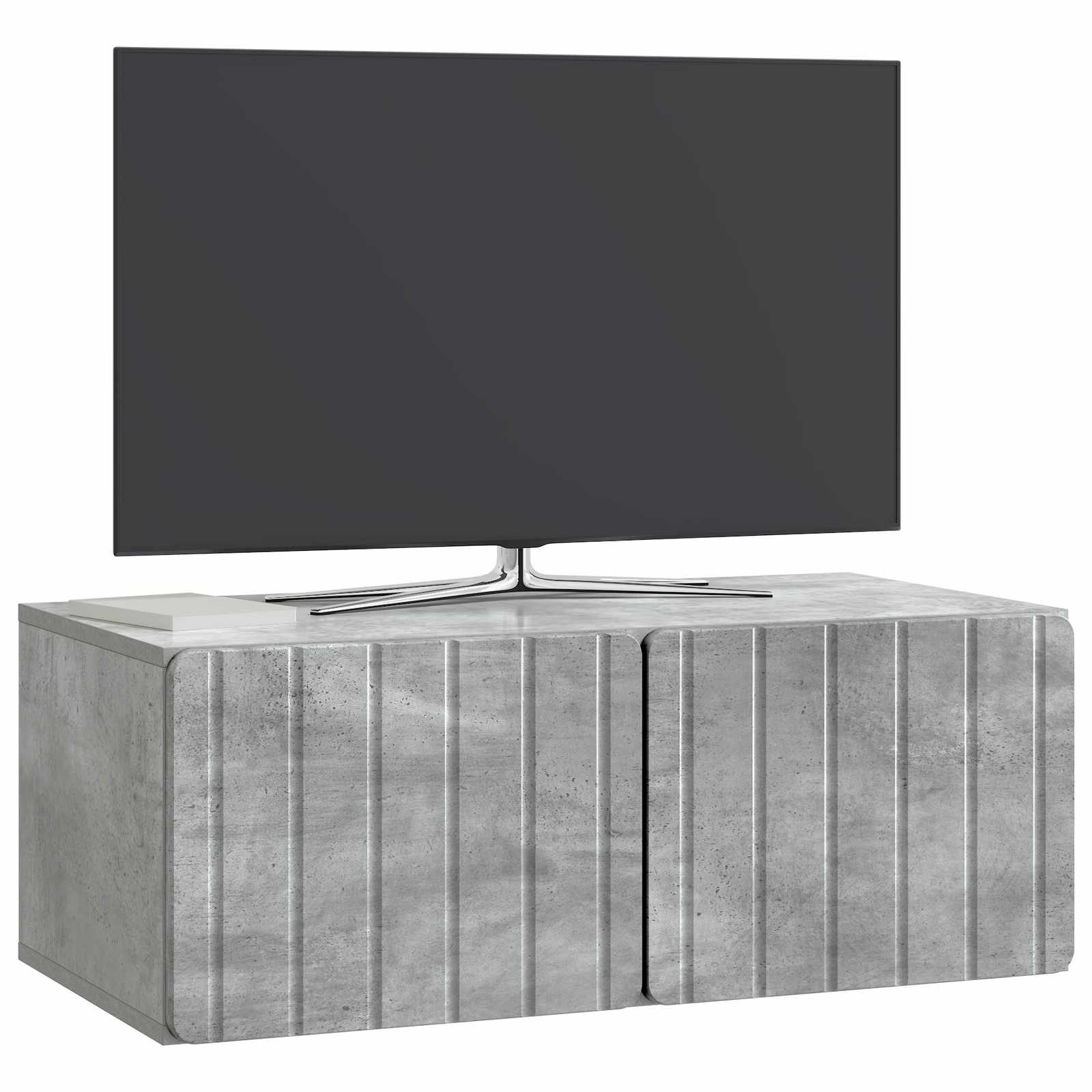 Meuble TV mural Gris béton 78,5 x 41 x 30 cm Bois d'ingénierie - XIOS