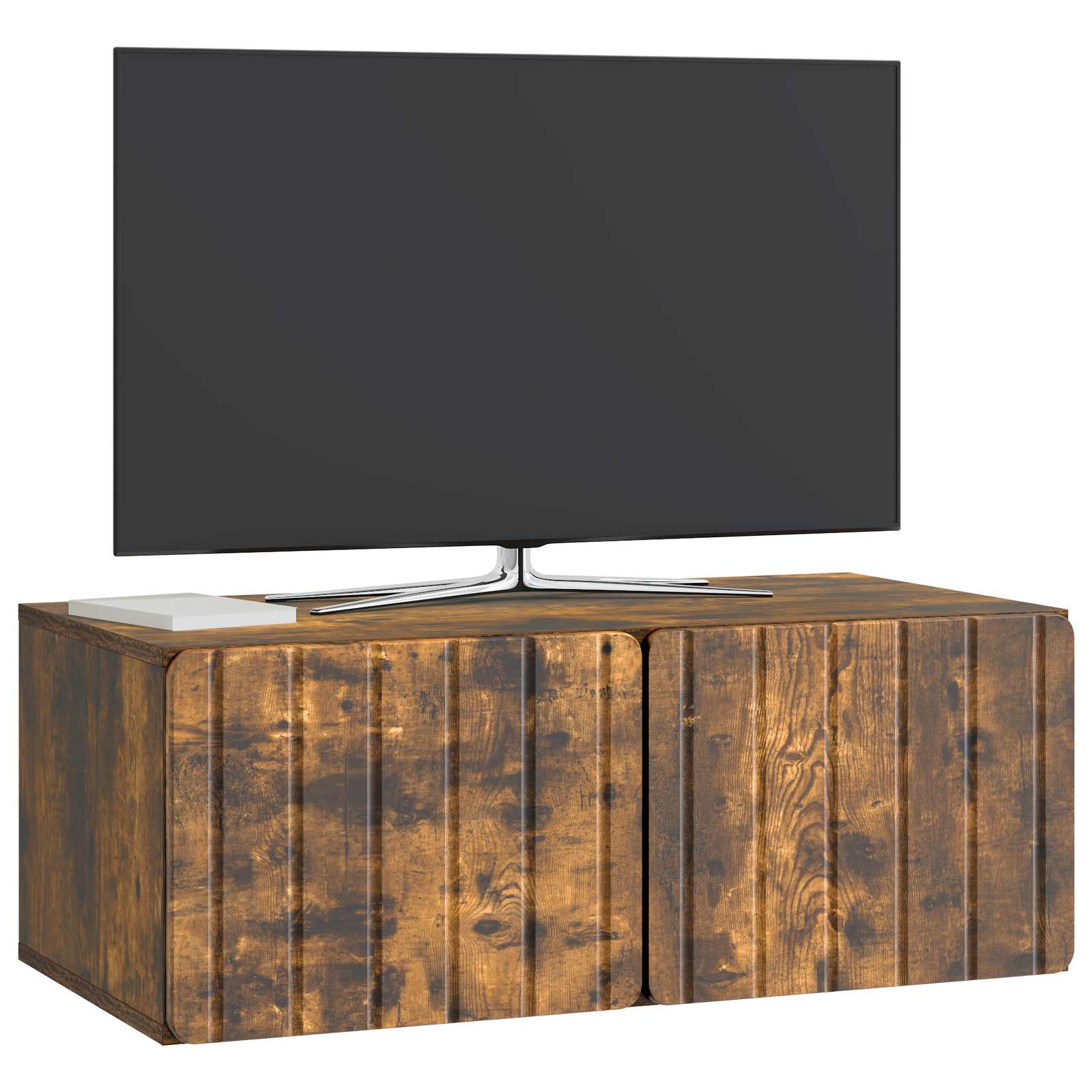Meuble TV mural Chêne fumé 78,5 x 41 x 30 cm Bois d'ingénierie - XIOS