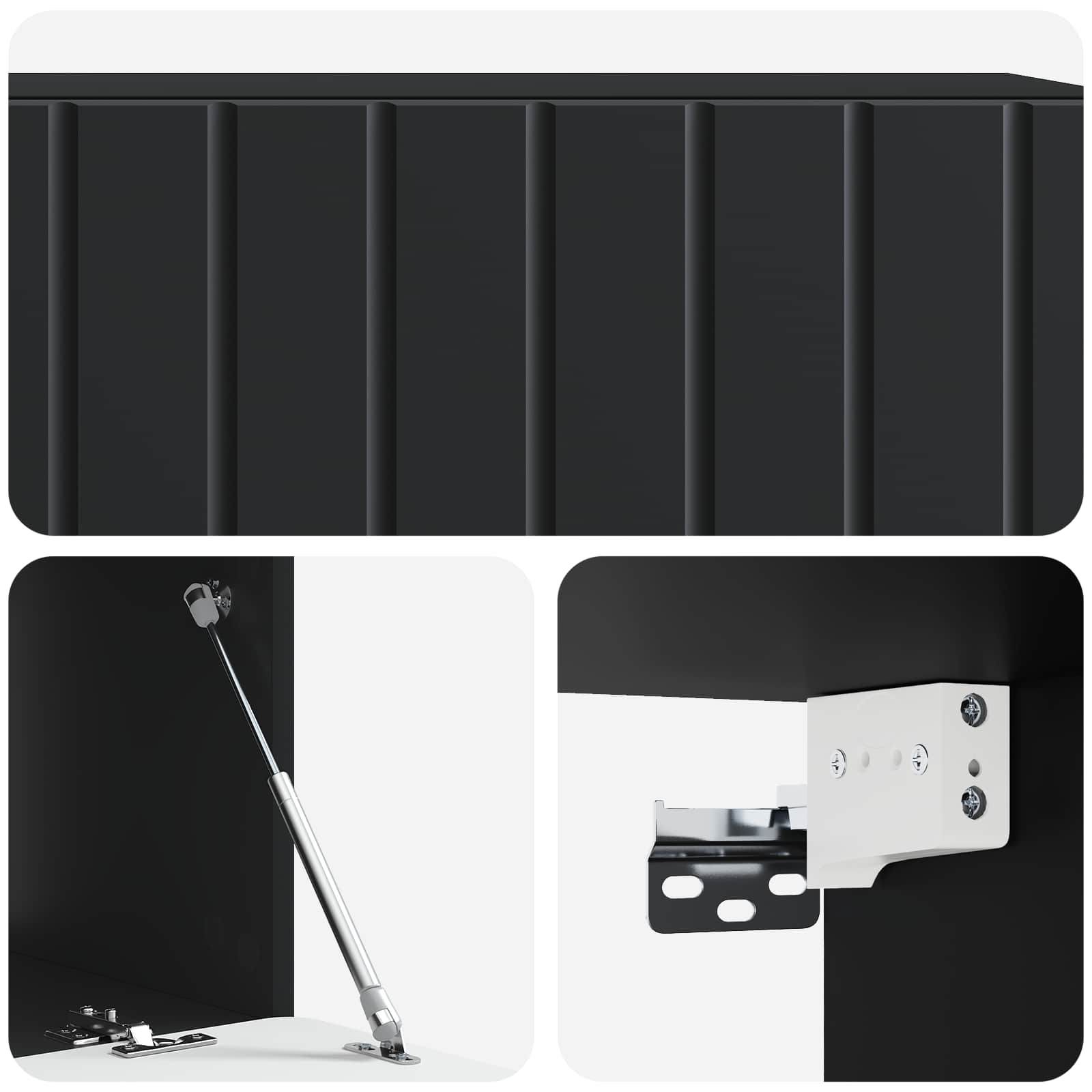 Meuble TV mural Noir 98 x 41 x 30 cm Bois d'ingénierie - XIOS
