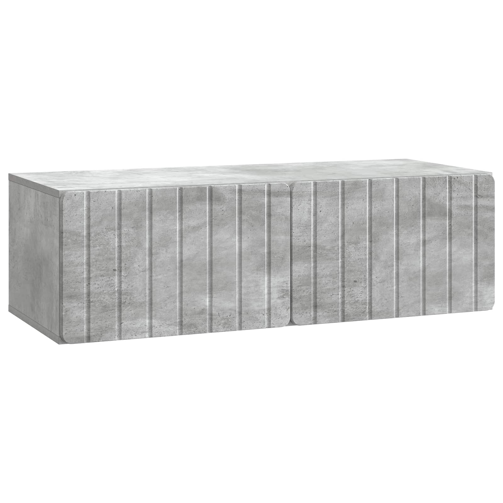 Meuble TV mural Gris béton 98 x 41 x 30 cm Bois d'ingénierie - XIOS