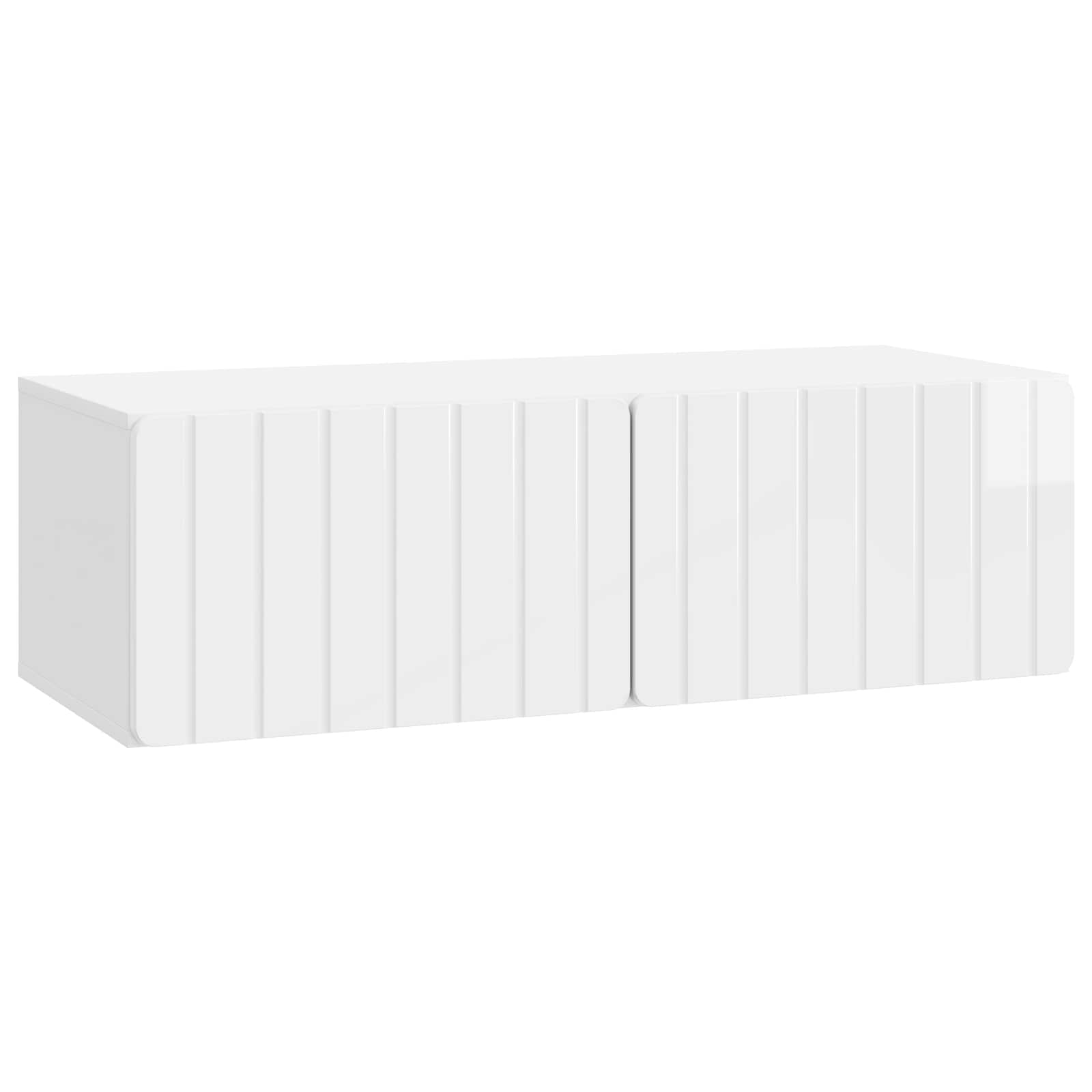 Meuble TV mural Montage mural Blanc brillant 98 x 41 x 30 cm - XIOS
