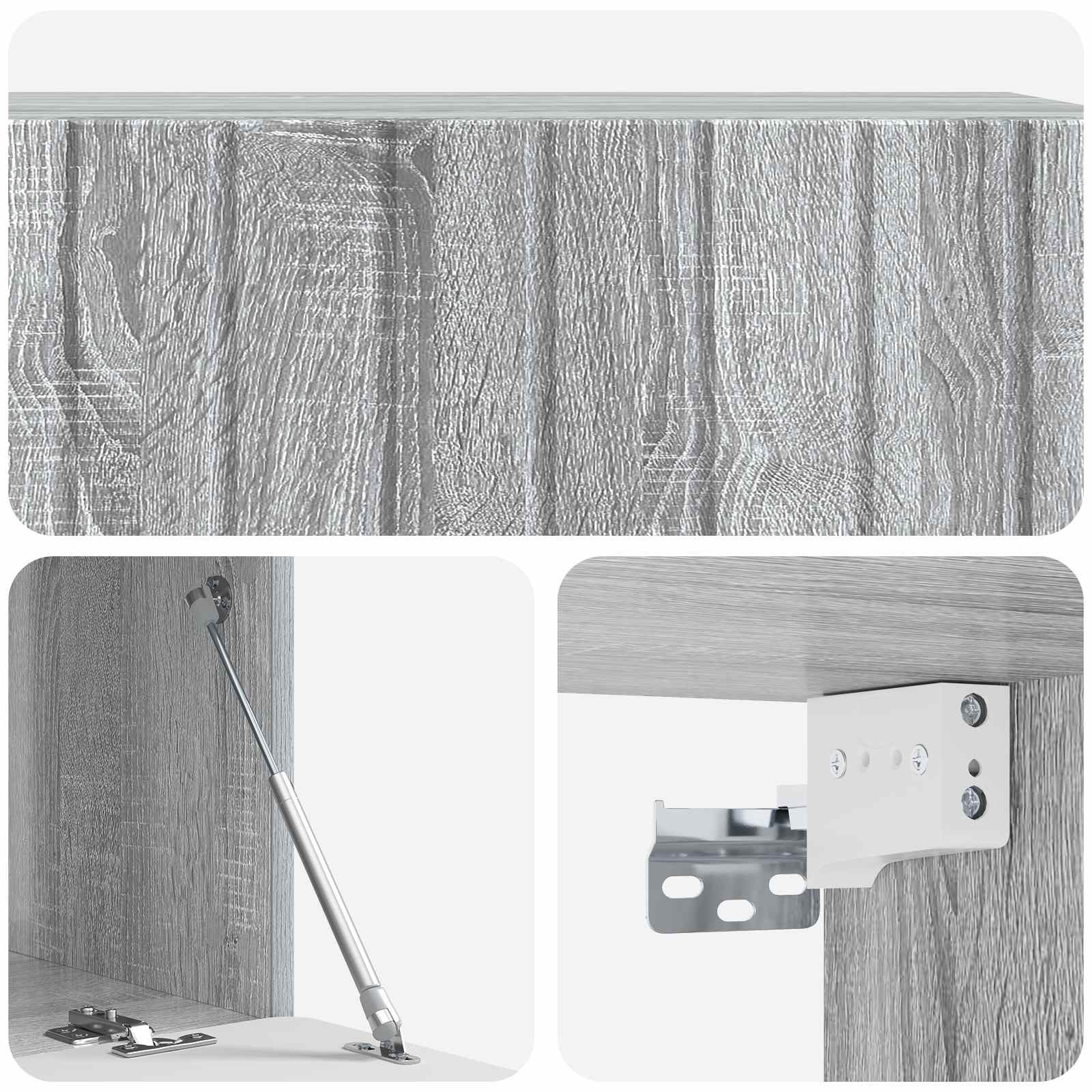 Meuble TV mural Sonoma gris 98 x 41 x 30 cm Bois d'ingénierie - XIOS