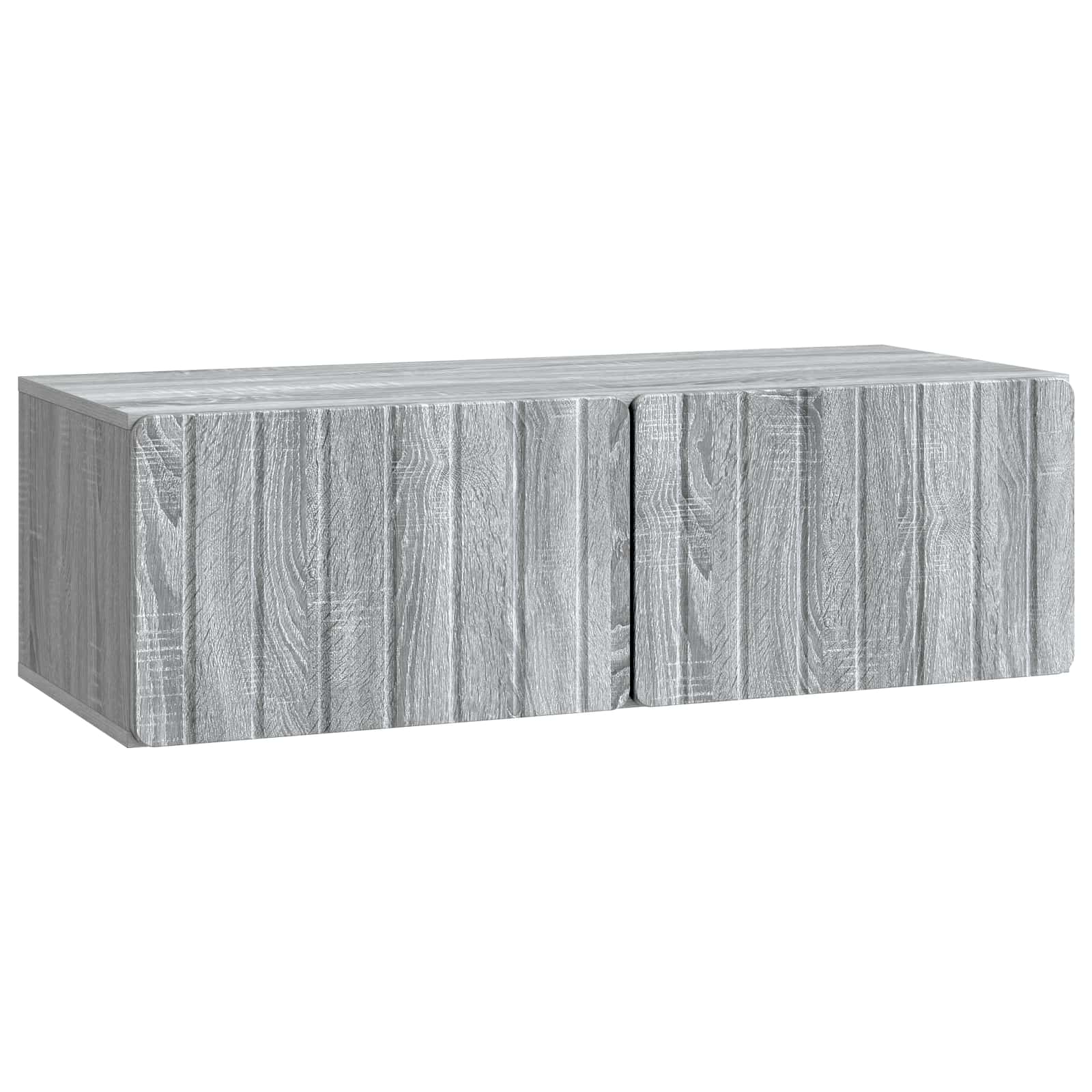 Meuble TV mural Sonoma gris 98 x 41 x 30 cm Bois d'ingénierie - XIOS