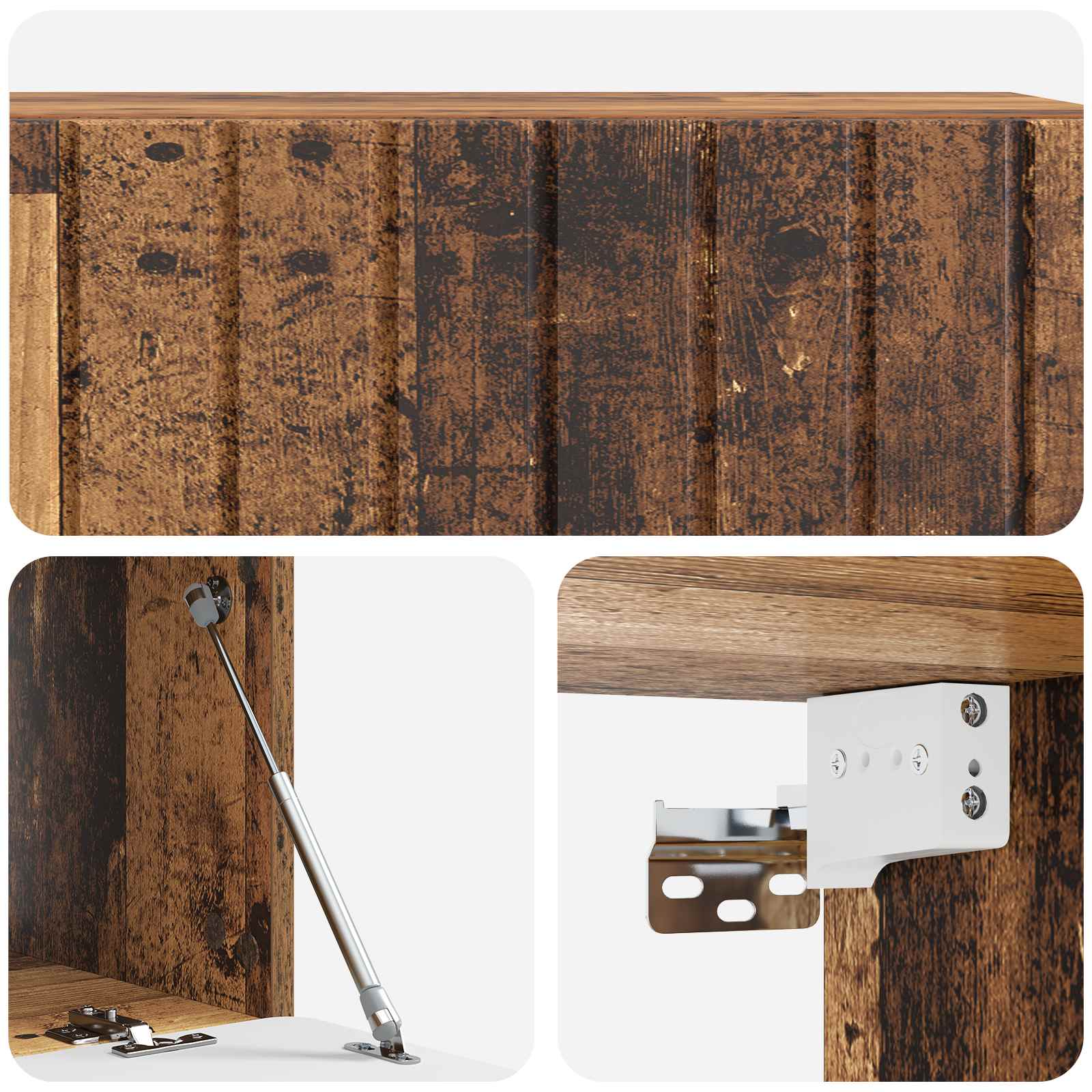 Meuble TV mural Bois ancien 98 x 41 x 30 cm Bois d'ingénierie - XIOS