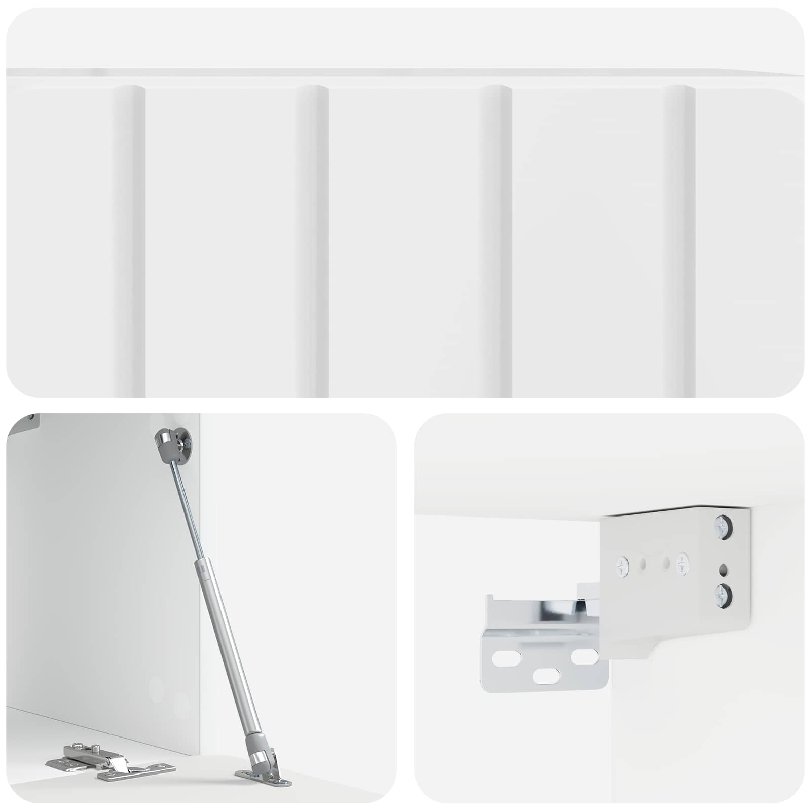 Meuble TV mural Montage mural Blanc brillant 59,5 x 31 x 30 cm - XIOS