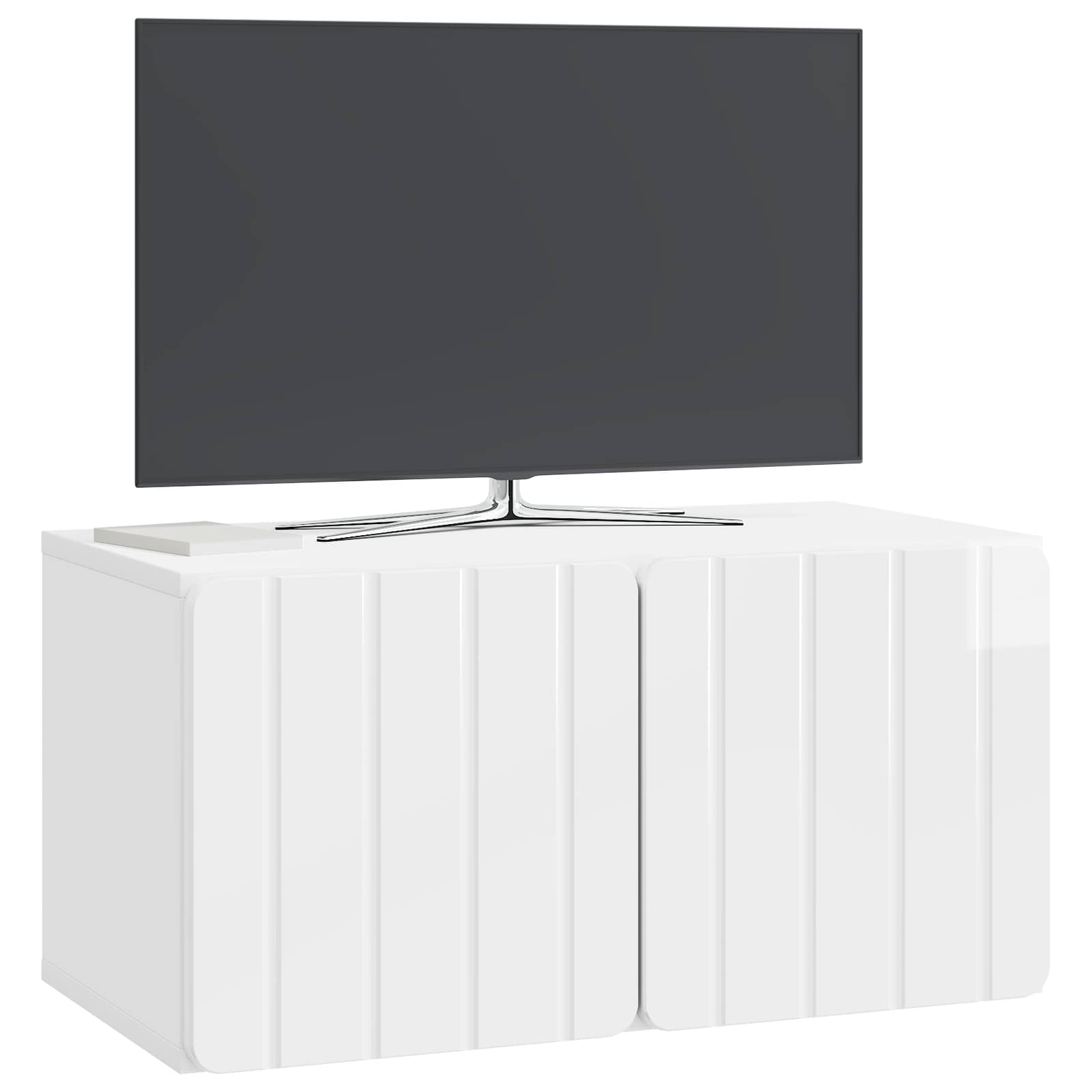 Meuble TV mural Montage mural Blanc brillant 59,5 x 31 x 30 cm - XIOS