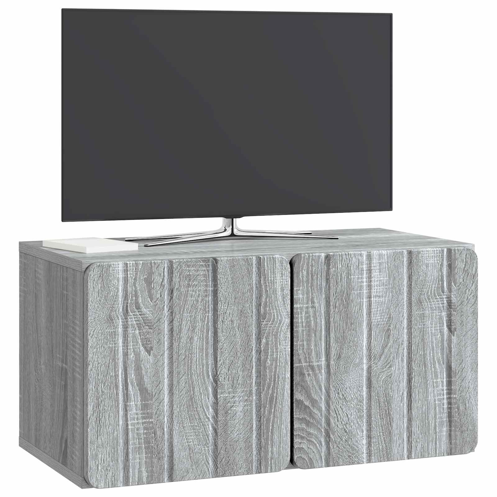 Meuble TV mural 59,5 x 31 x 30 cm Sonoma gris Bois d'ingénierie - XIOS